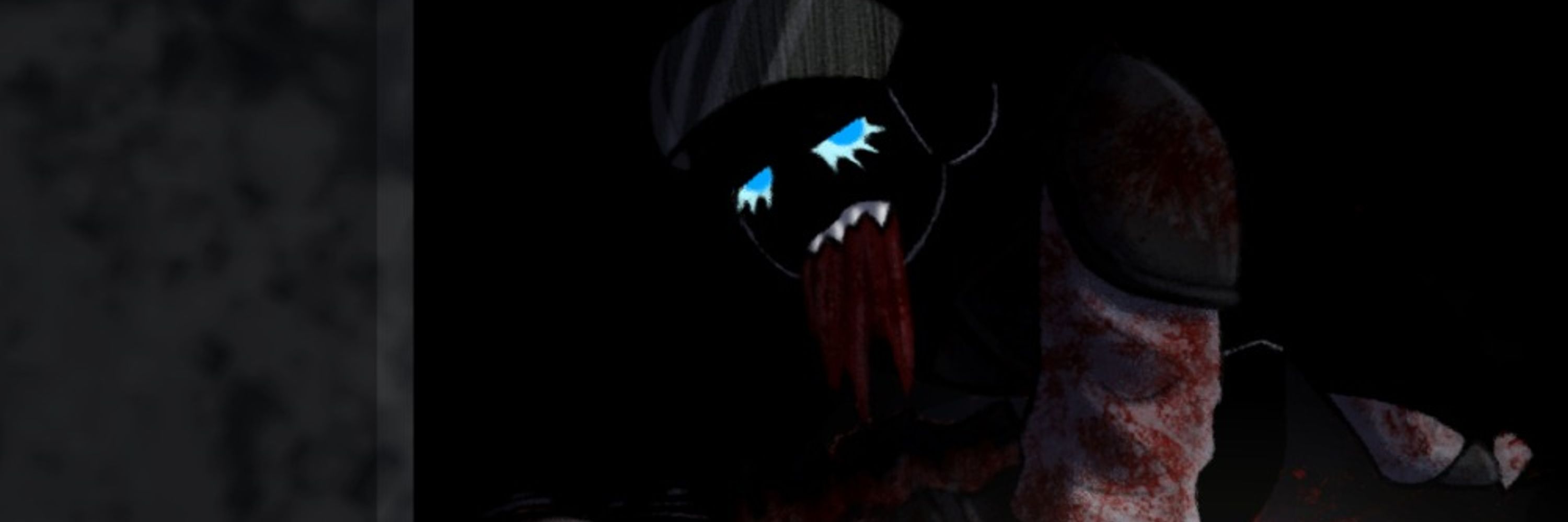 Sharp Teeth Tearing Meat