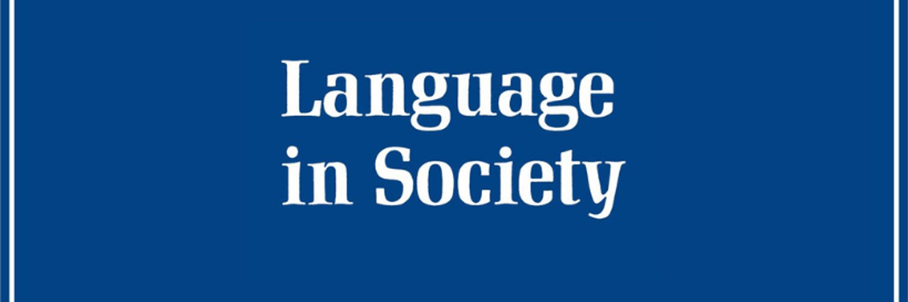 Language in Society