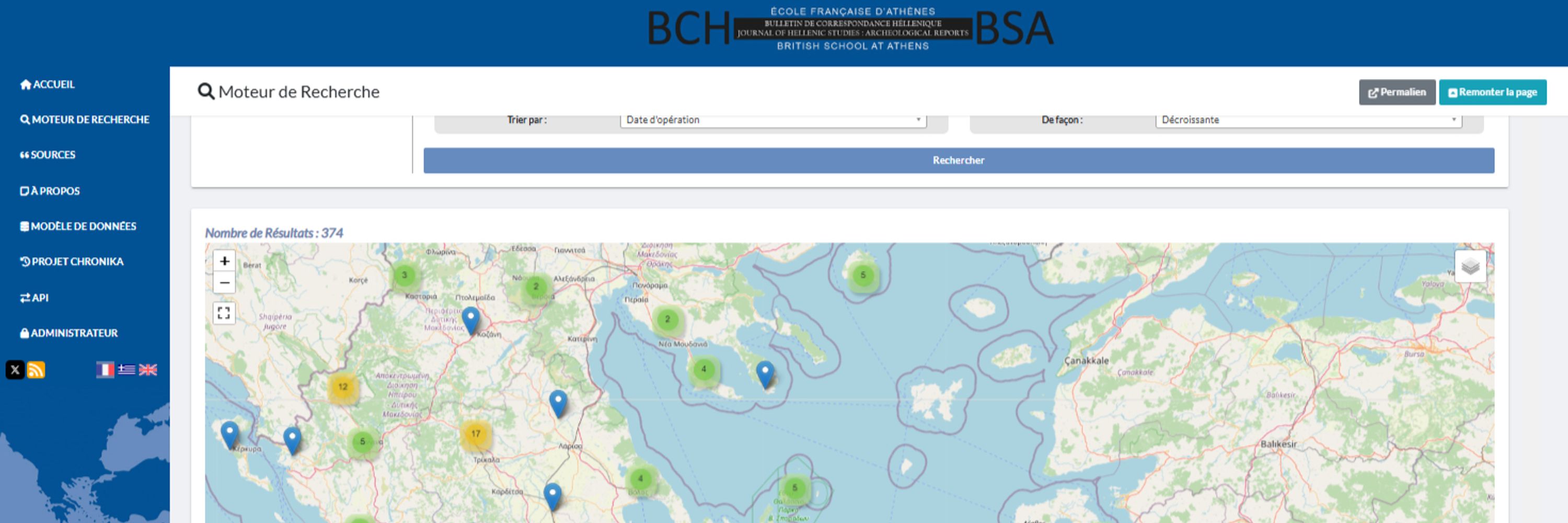 La Chronique des fouilles en ligne/Archaeology in Greece Online
