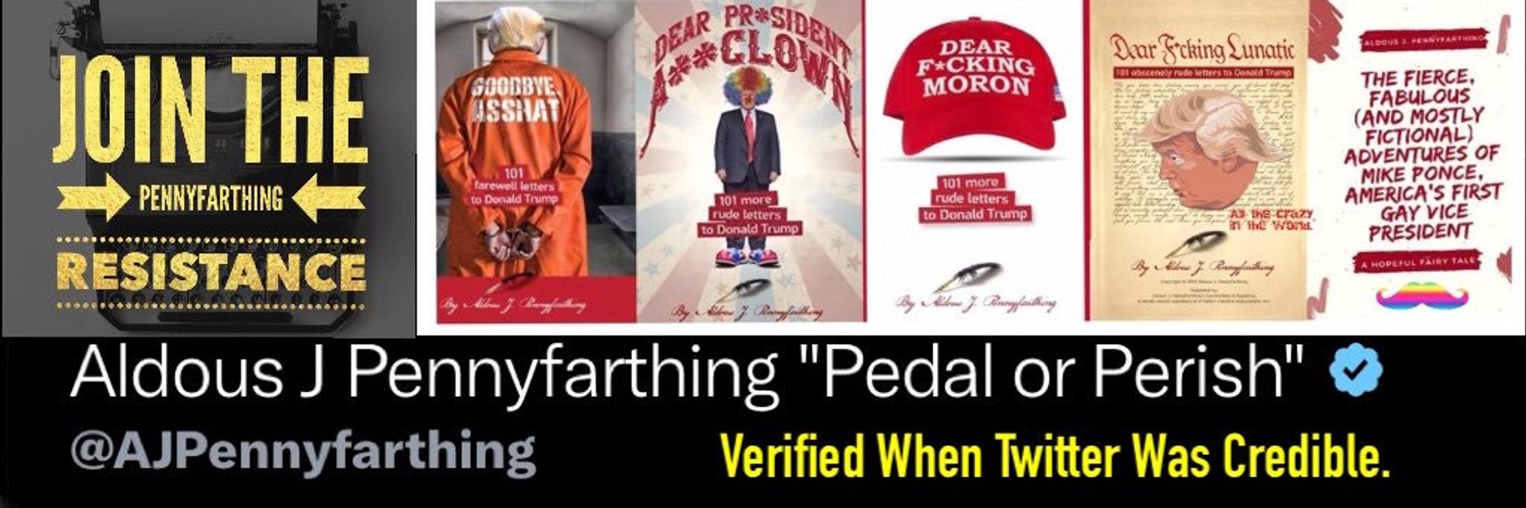 Aldous J Pennyfarthing "Pedal or Perish"