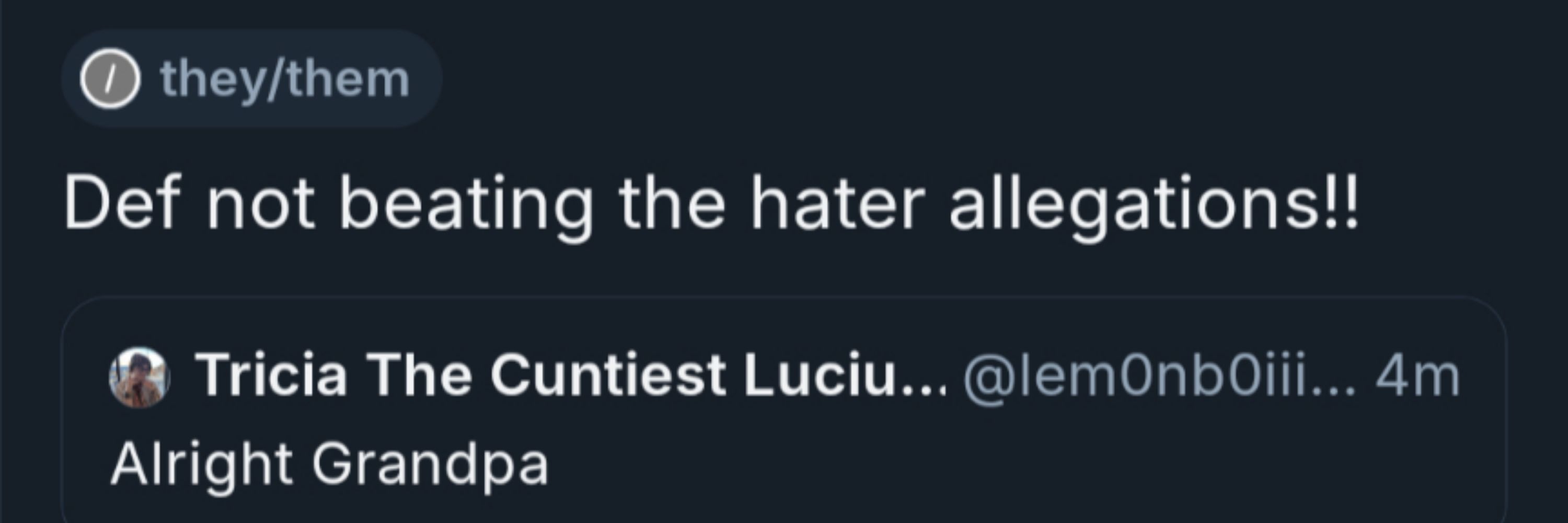 Tricia The Cuntiest Lucius 🏴‍☠️🍊🏳️‍🌈