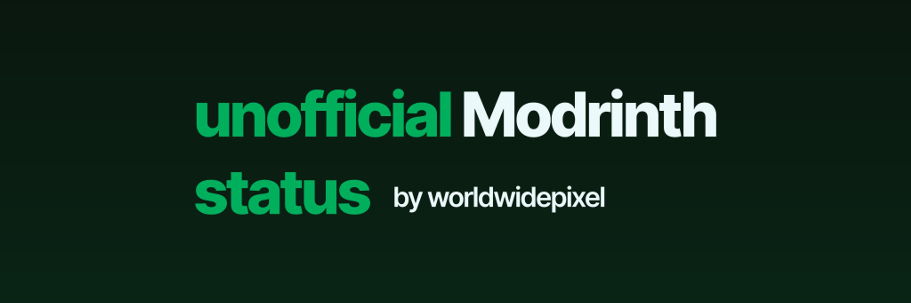 Unofficial Modrinth Status