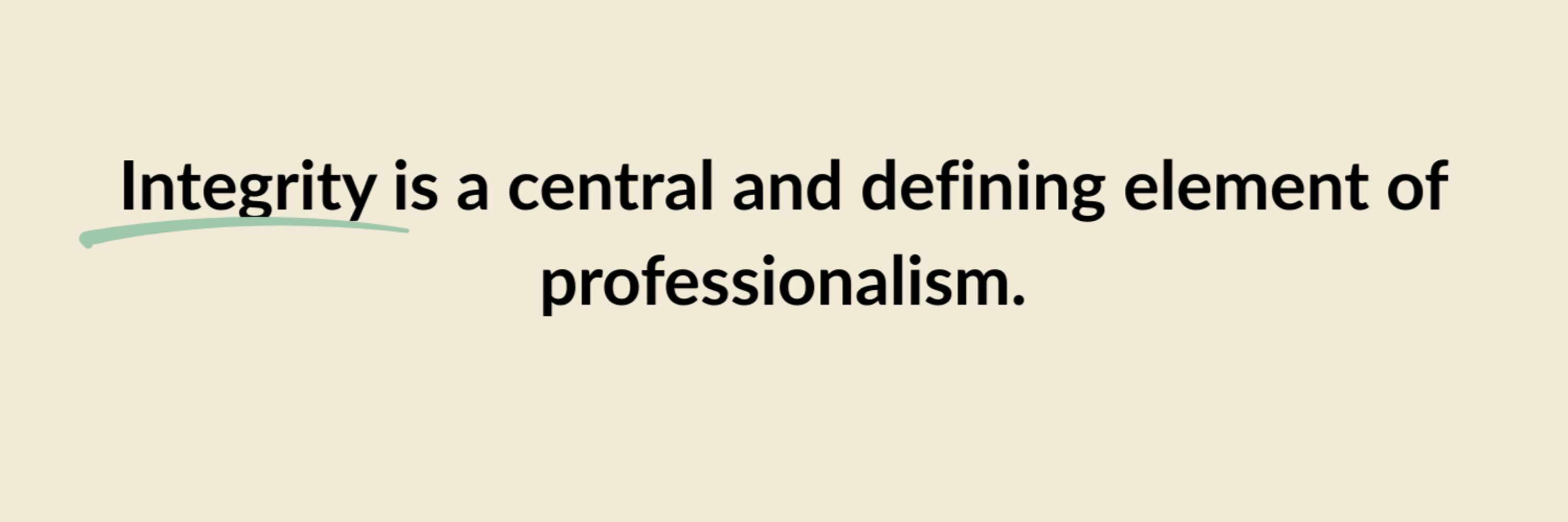 The Coalition for Professional Integrity
