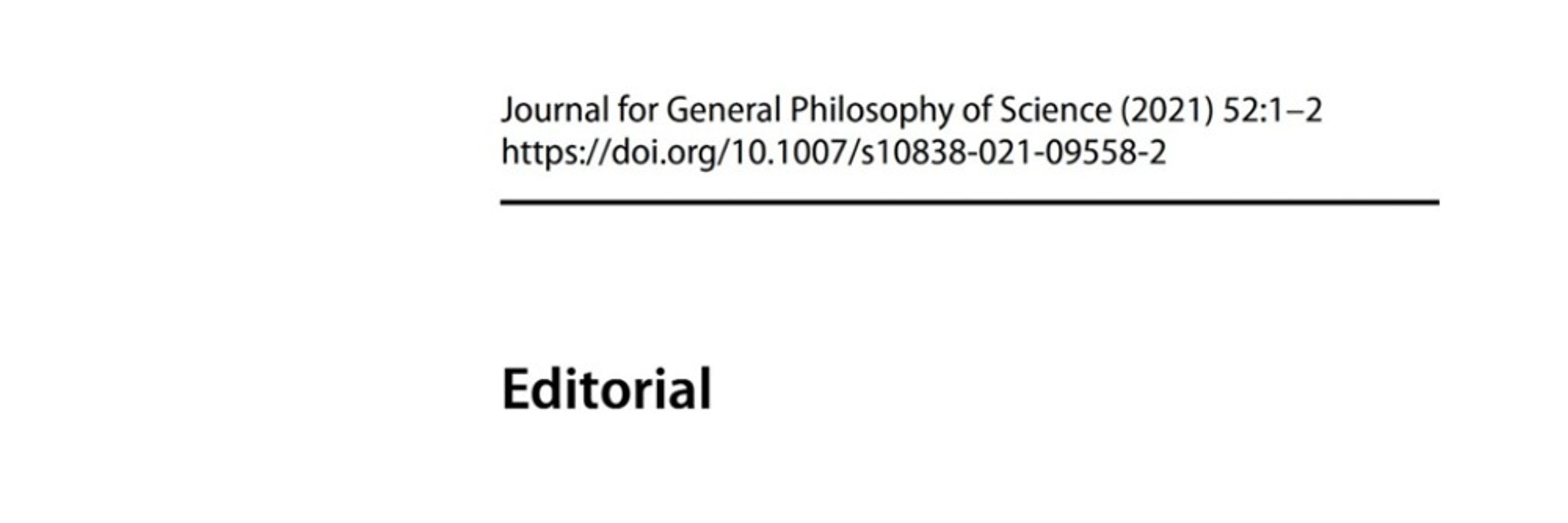 Journal for General Philosophy of Science (JGPS)