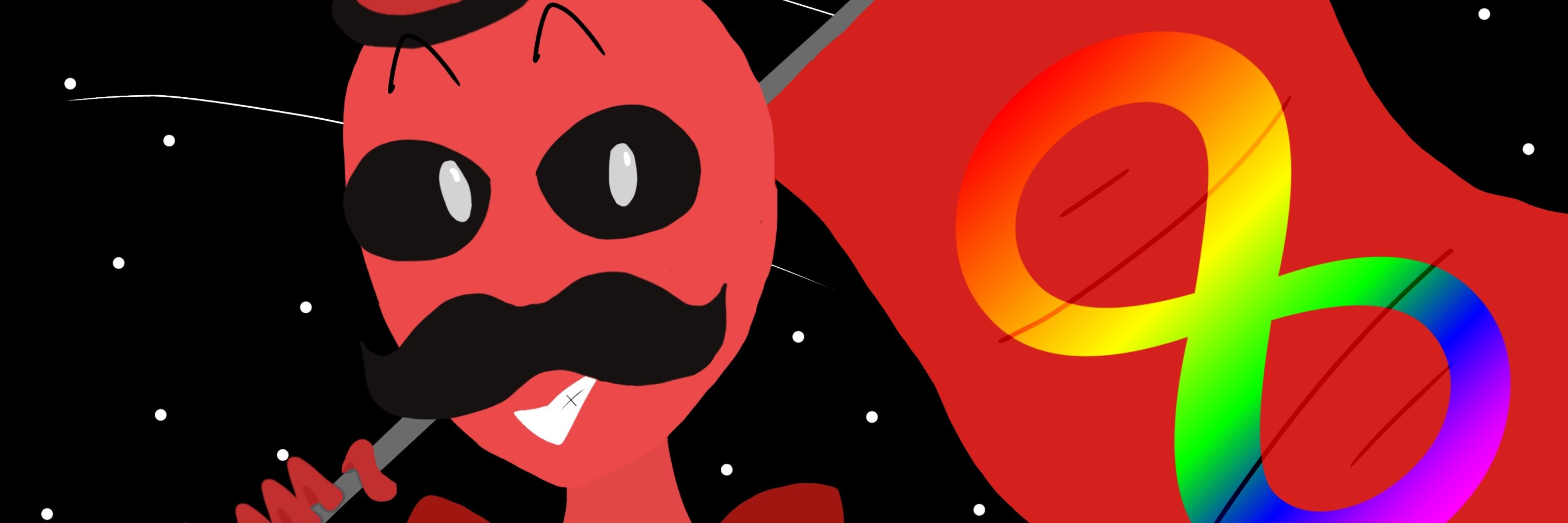 Red Mustached Alien