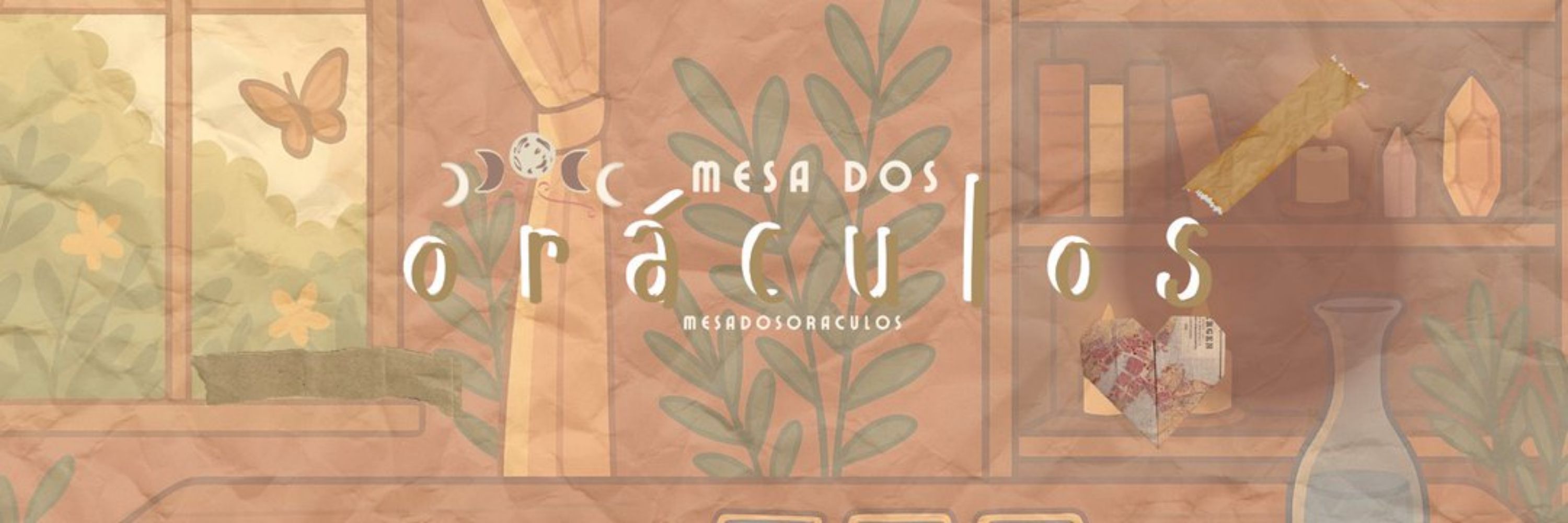 gabi, com a mesa de tarô aberta