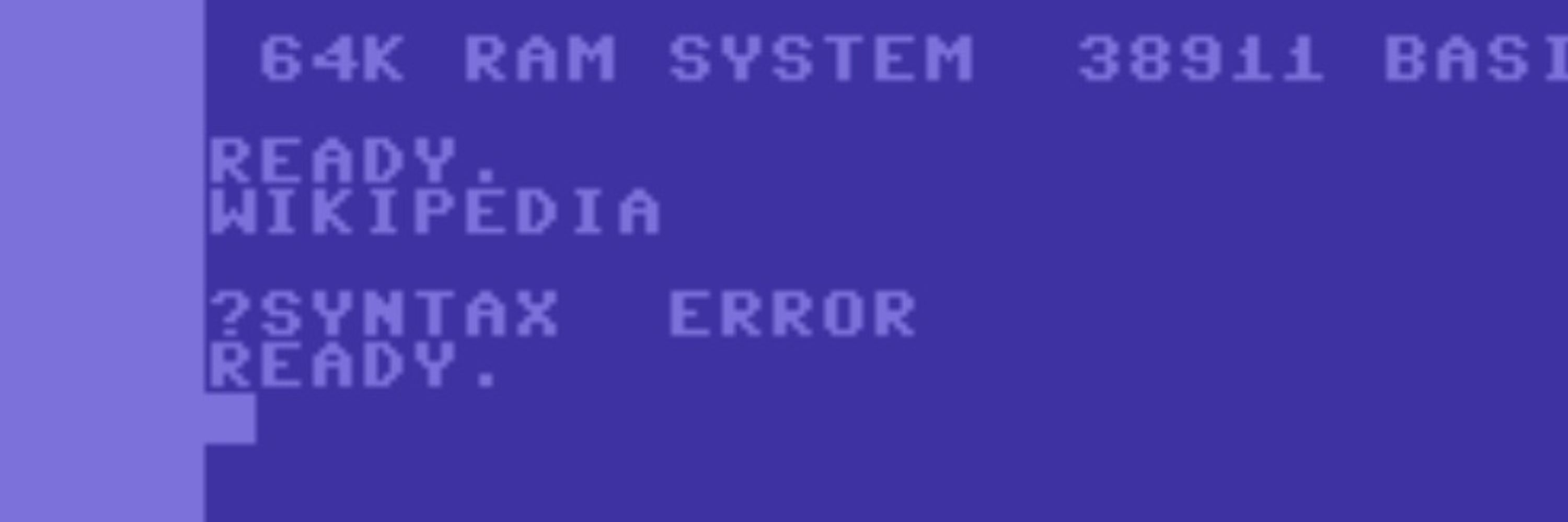 Syntax Error