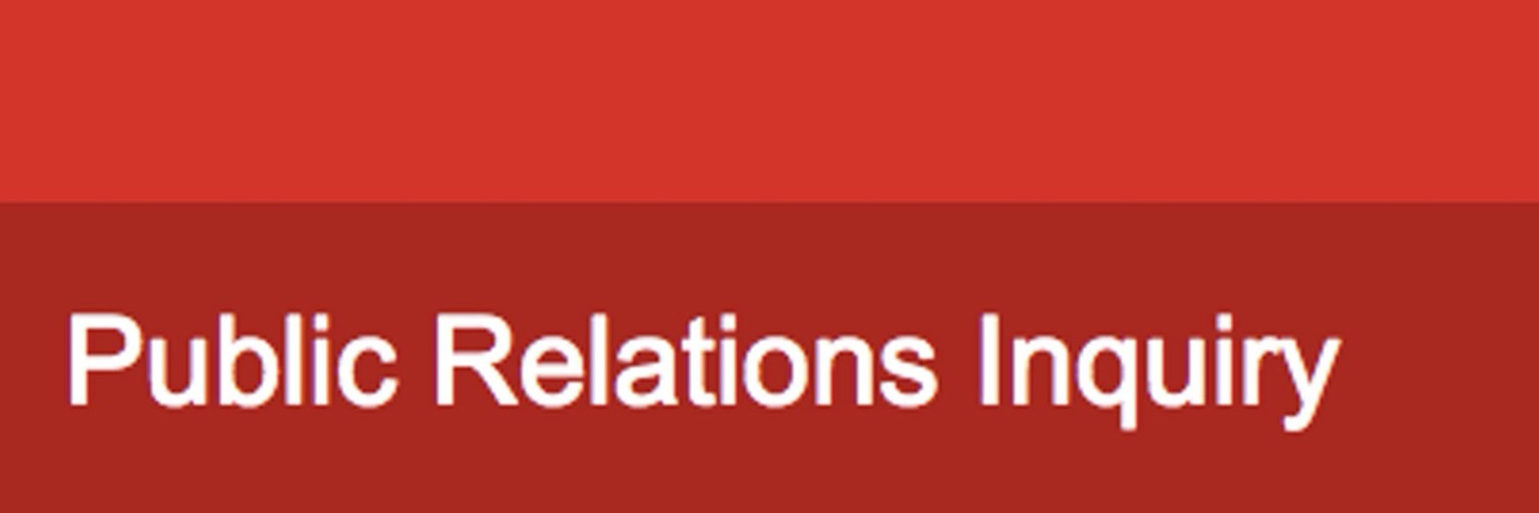 Public Relations Inquiry