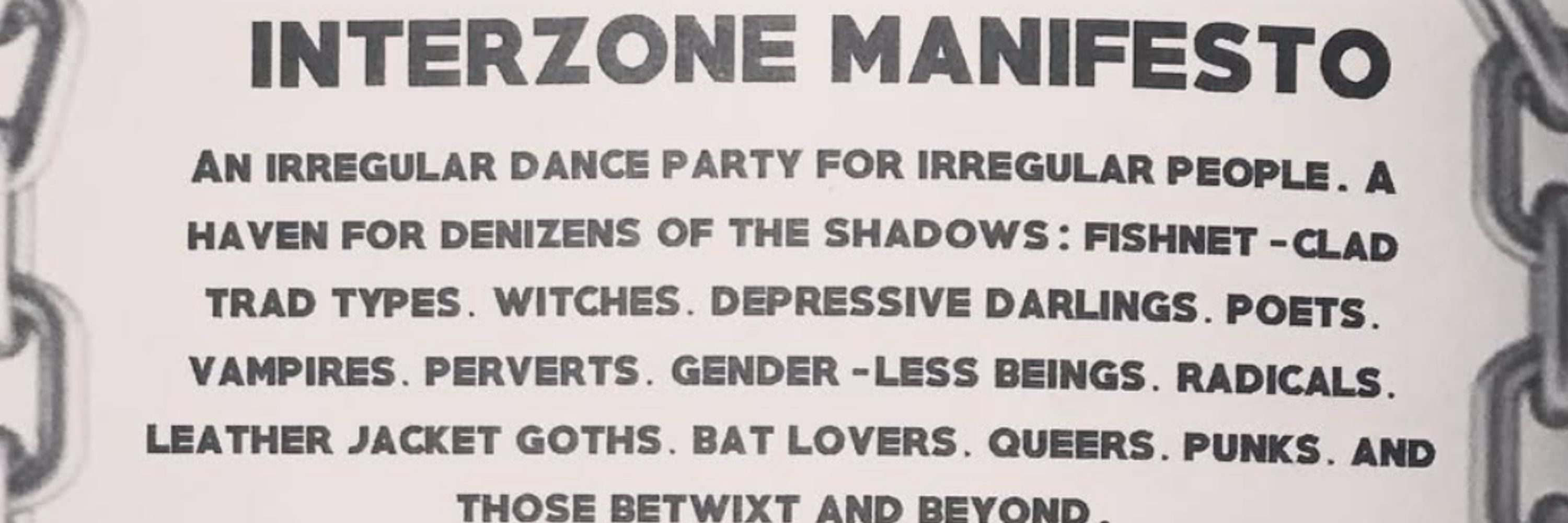 Interzone: an irregular dance party for irregular people