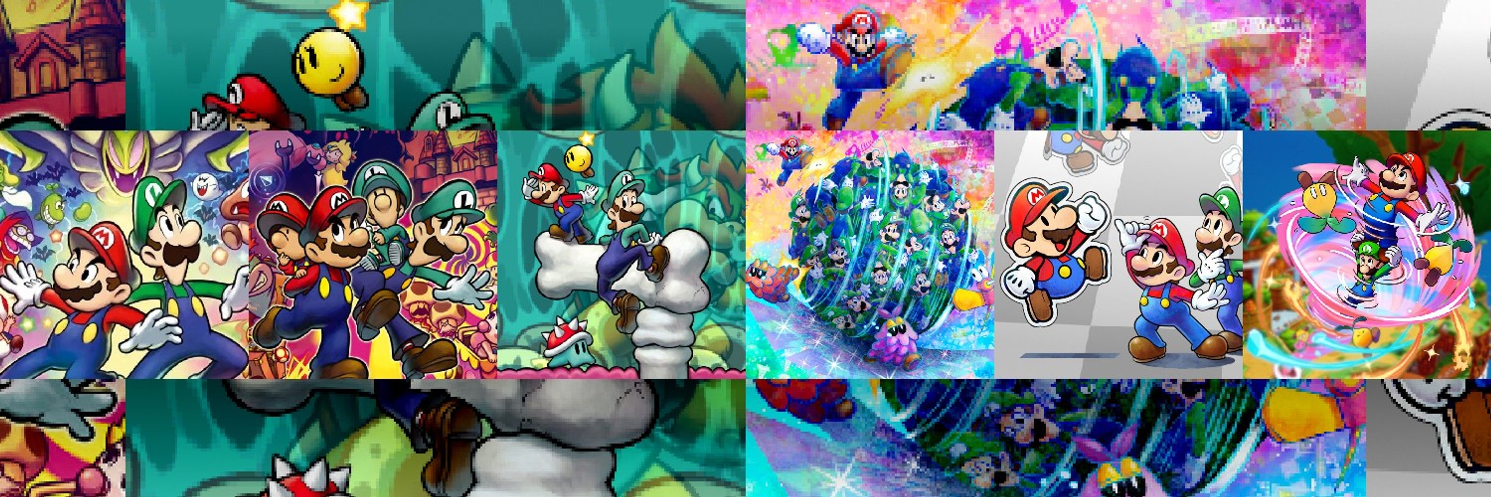 Pink Yellow and Blue Shadow Mario