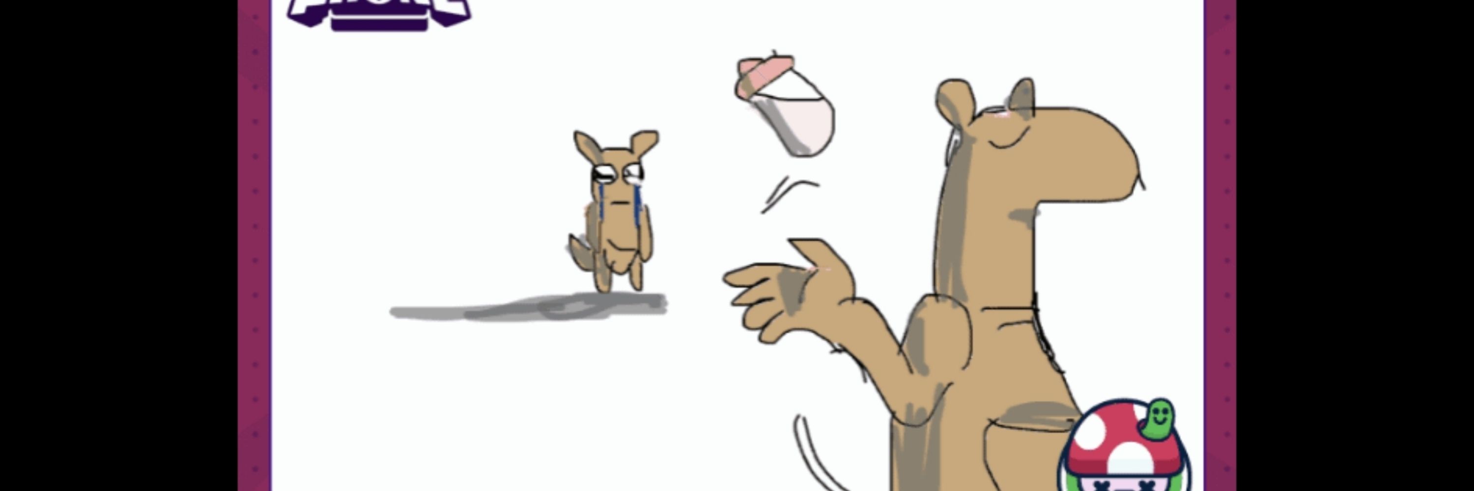育児放棄されたカンガルー