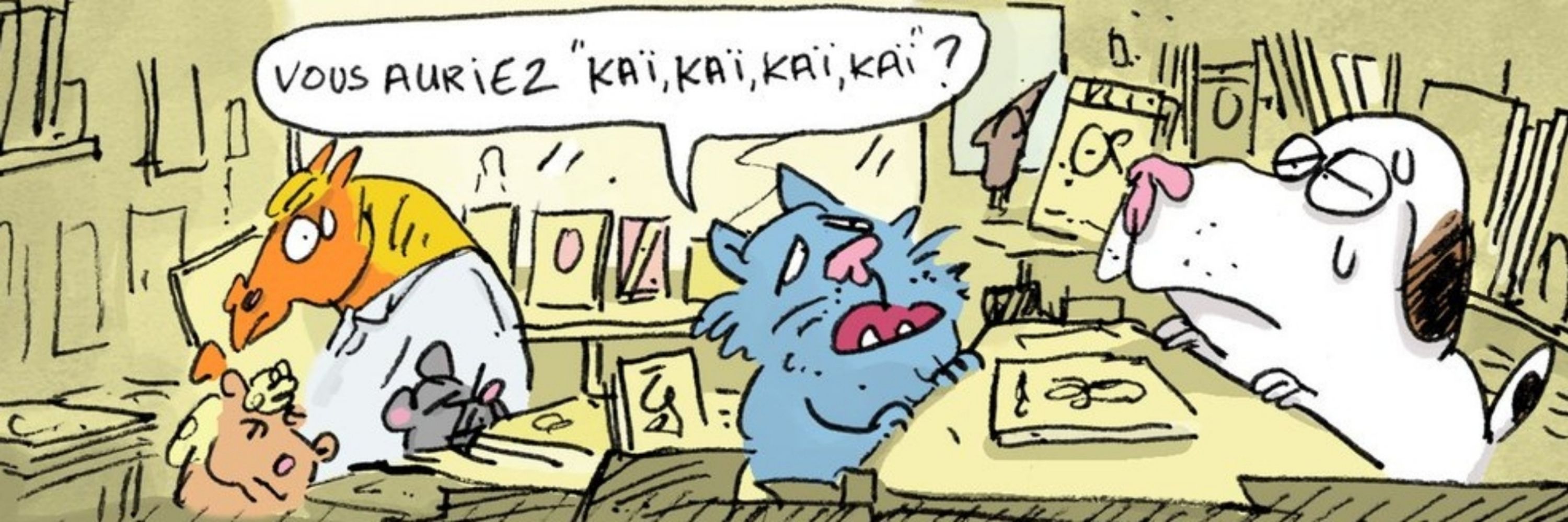 Le libraire se cache