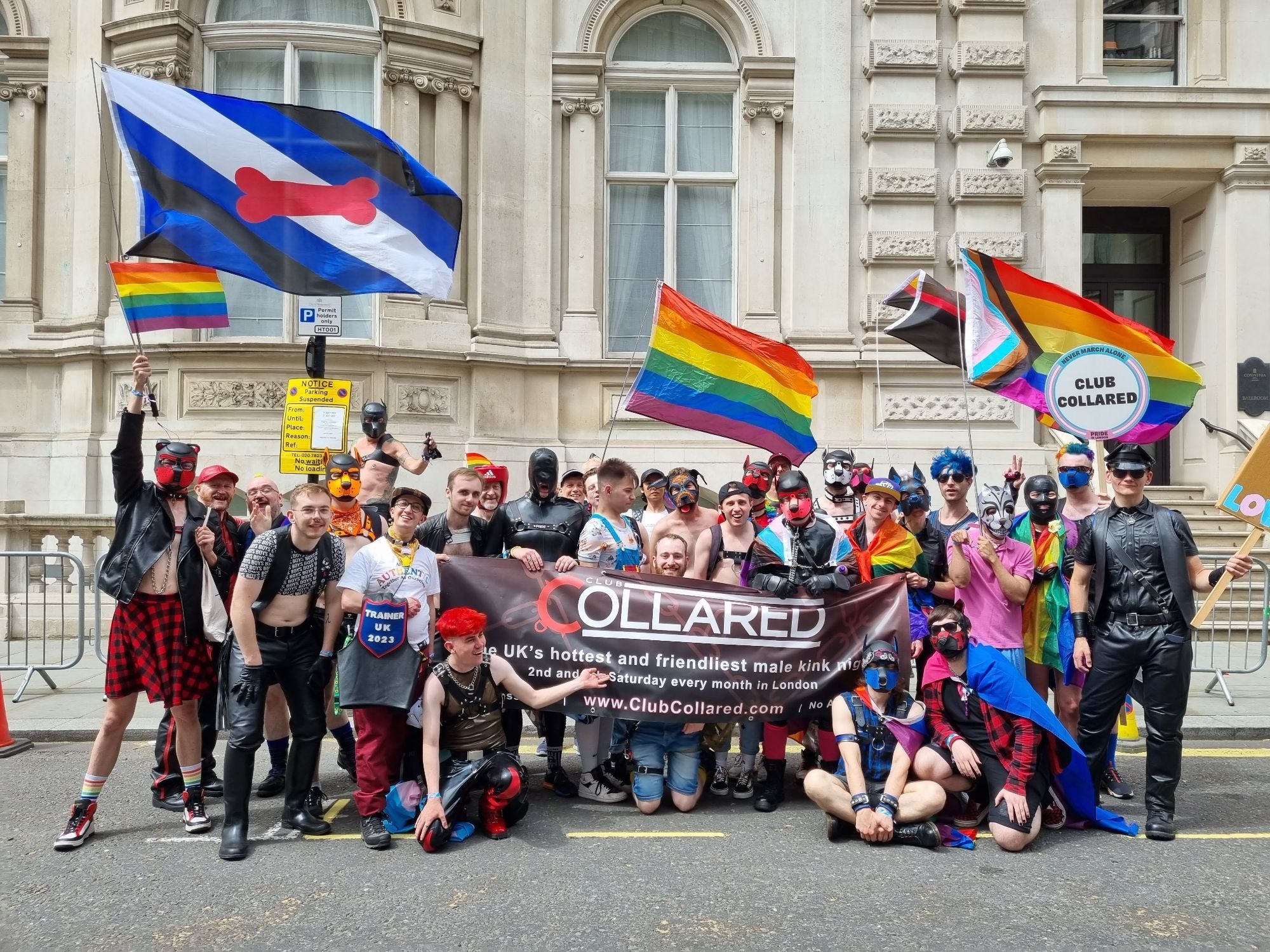 Photo of the Club Collared Pride in London parade group