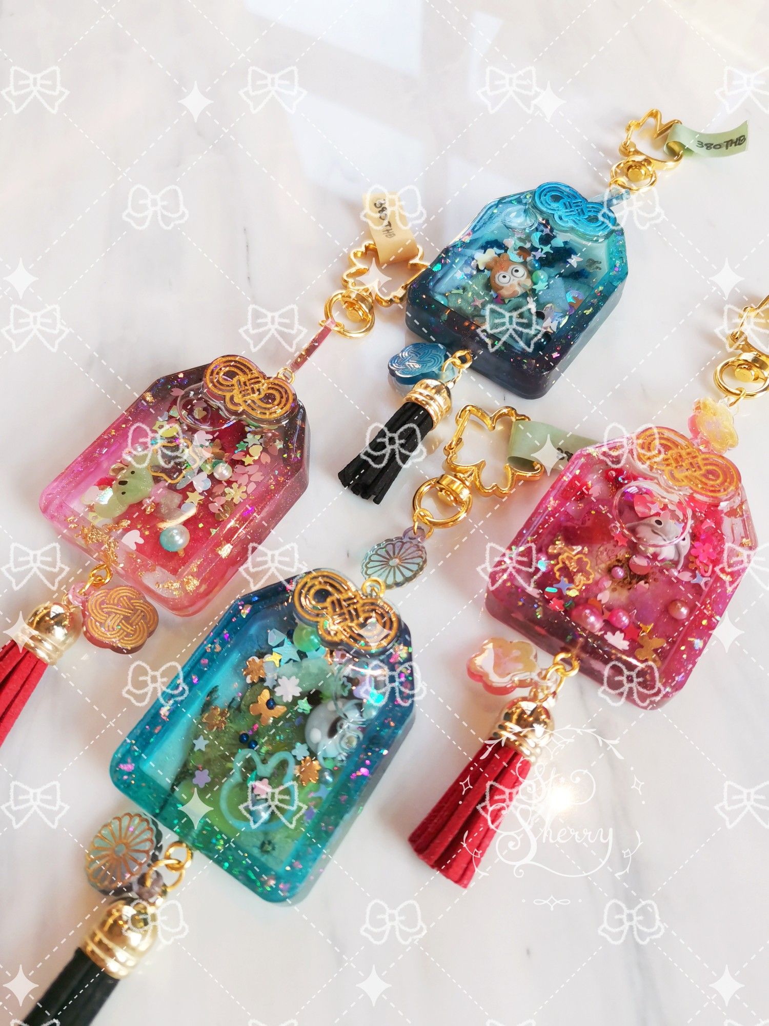 FFXIV omamori shaker resin charms