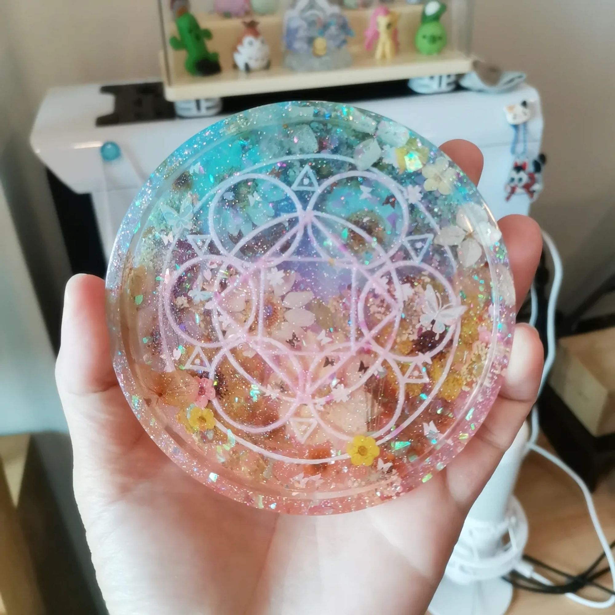 FFXIV Ley lines resin coasters