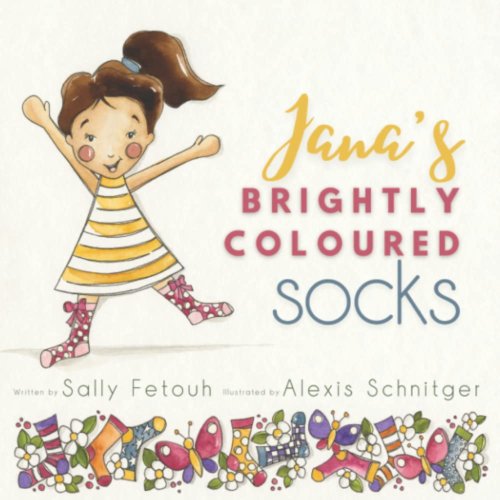 Book cover of Jana’s Brightly Coloured Socks by Sally Fetouh
