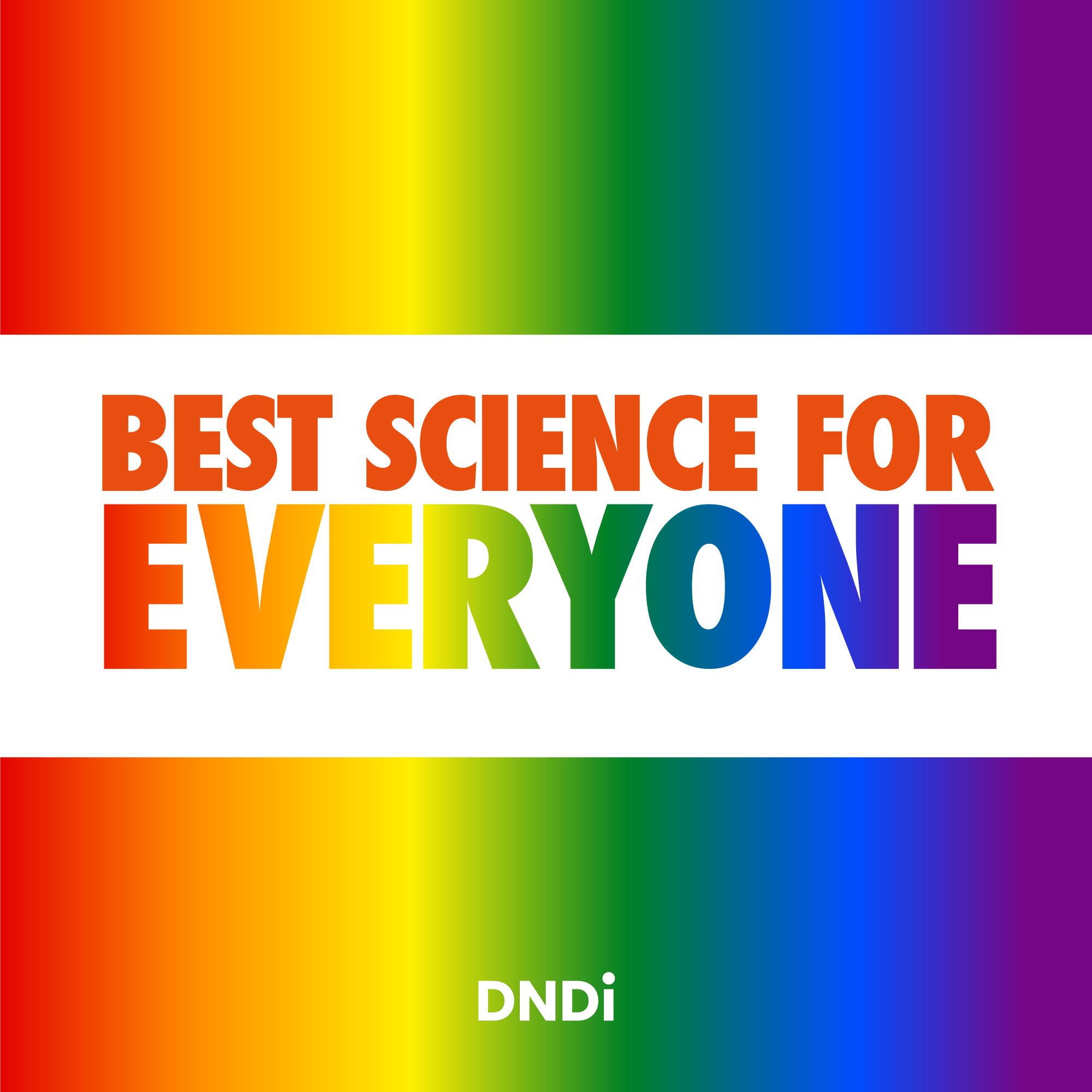 Rainbow graphic, with the caption 'Best Science For EVERYONE'