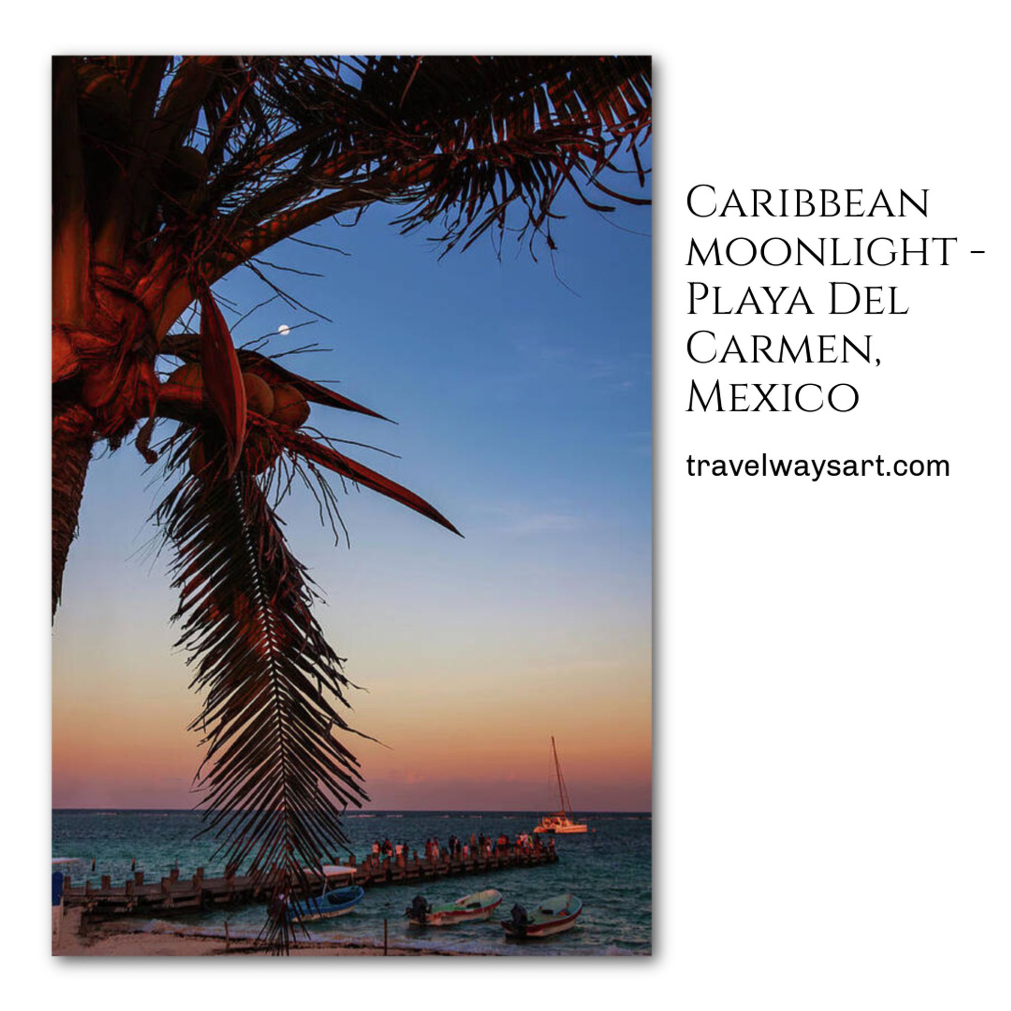 Caribbean moonlight - Playa Del Carmen, Mexico