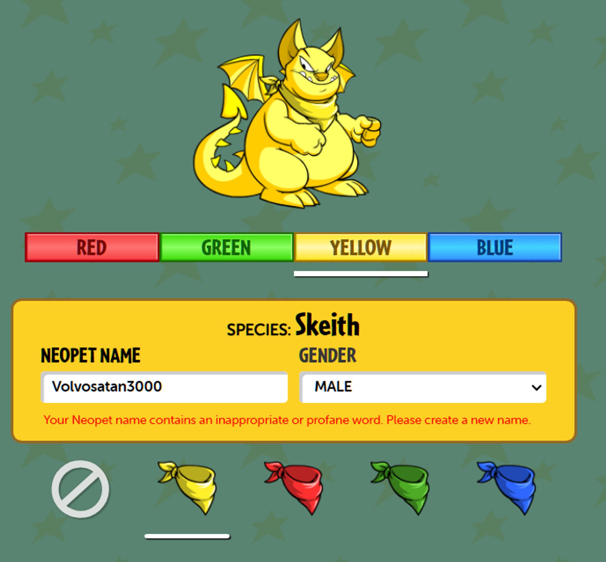 neopets creation