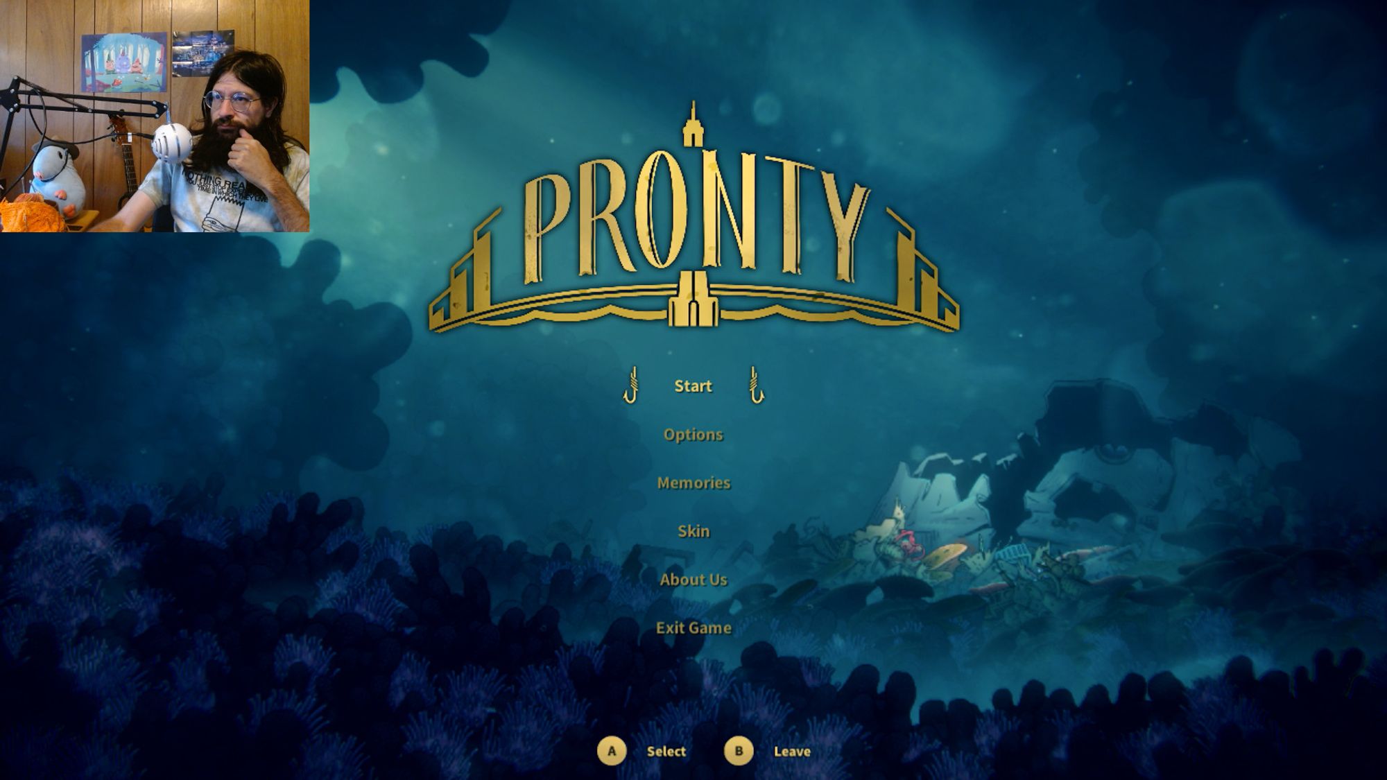 PRONTY title screen, and me