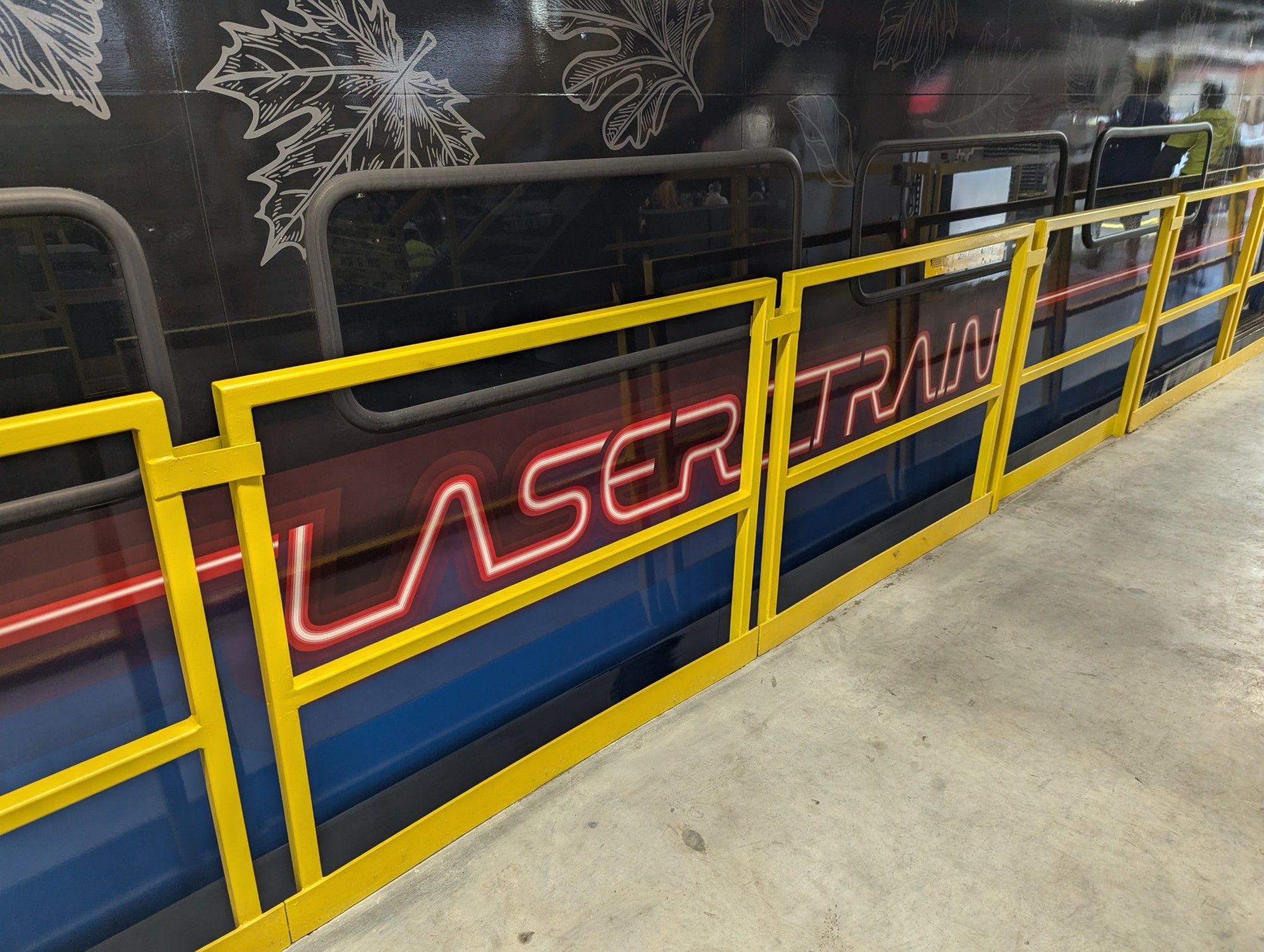 The "Laser Train" logo on the side of Metro-North 5010