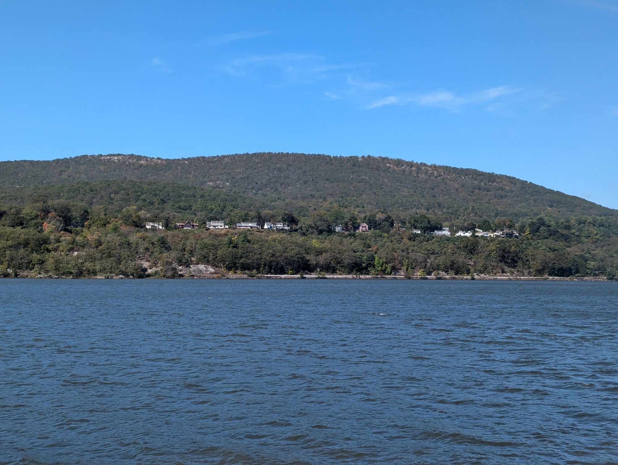 Houses on the hills above the western shore of the Hudson, in Highland Falls.