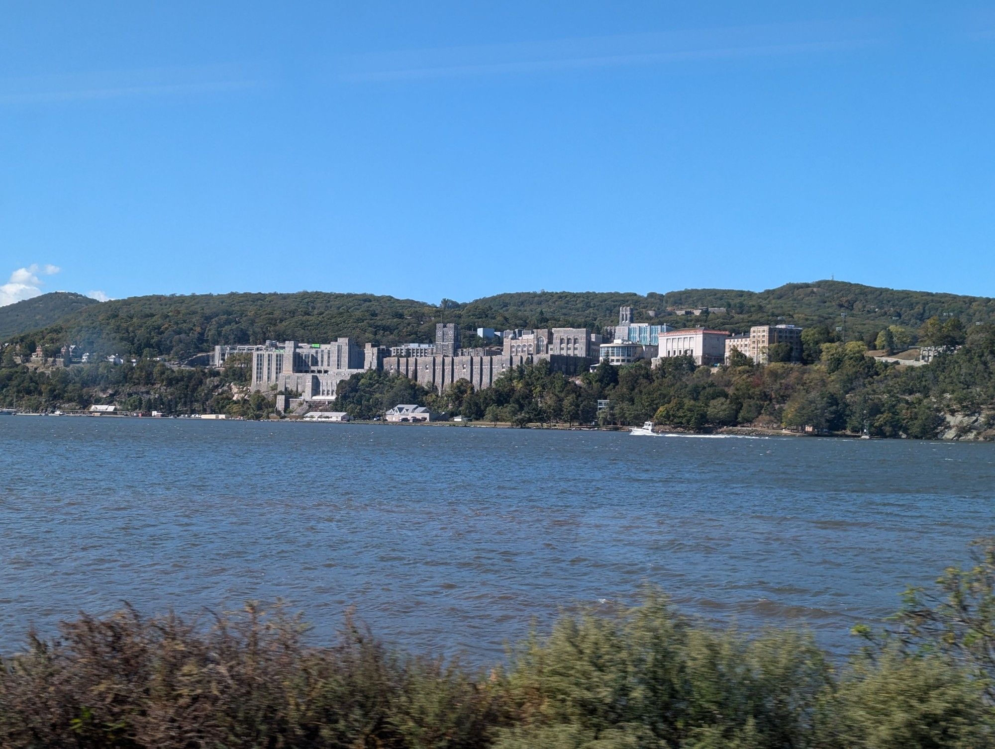 West Point, US Military Academy, viewed from the train