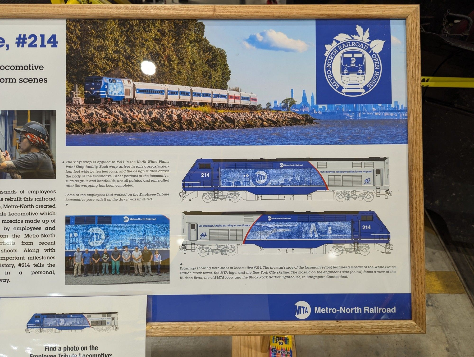 Explanation panel for the Employee Tribute Locomotive