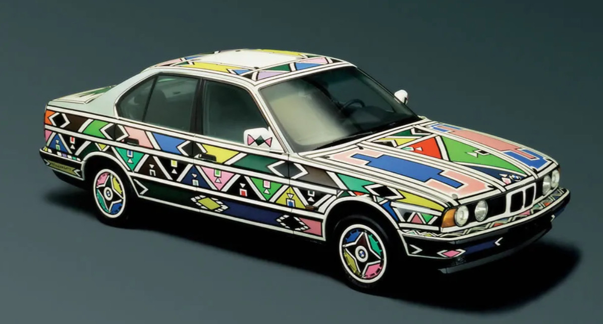 1991 BMW 525i painted by Esther Mahlangu