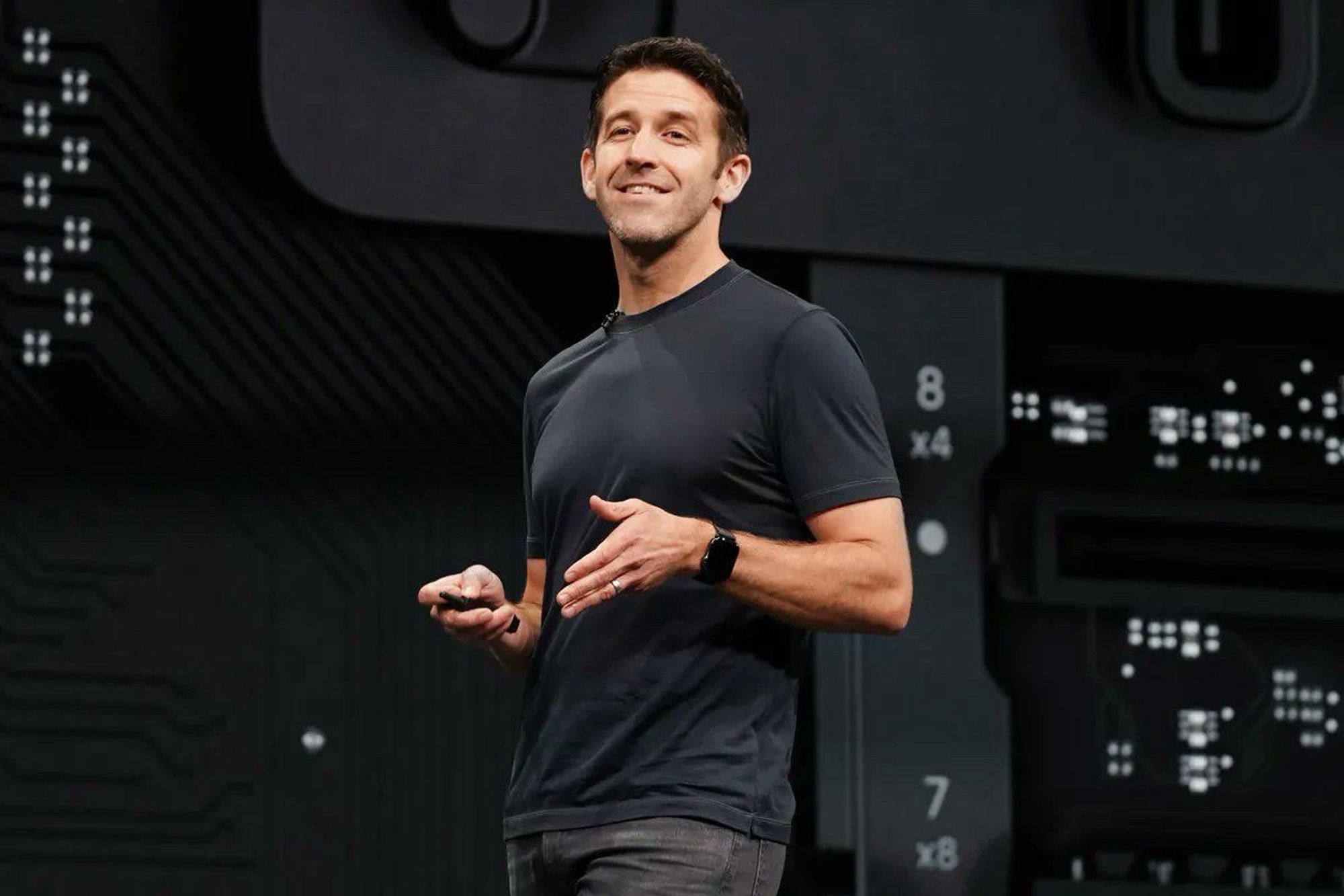 Photo of John Ternus, running Senior Vice President in Hardware Engineering at Apple company.