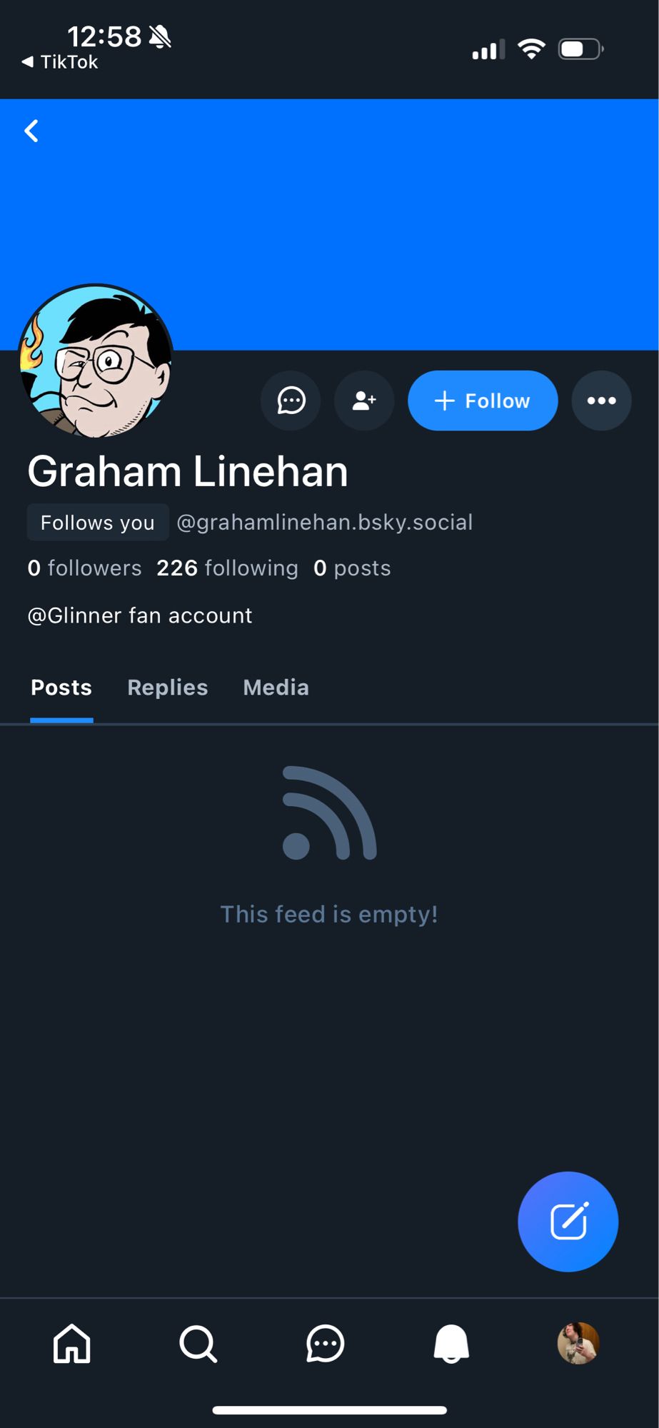 Linehan fan accounts following queer profiles