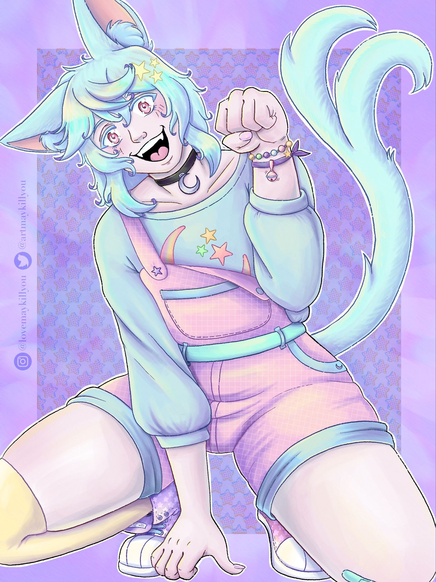 Pastel catboy done in procreate