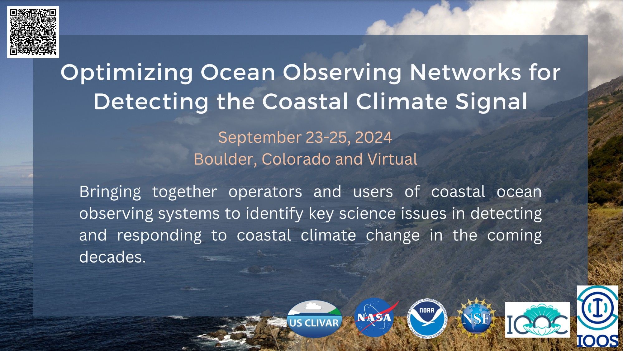 CLIVAR (Climate Variability) Workshop flyer for Optimizing Ocean Observing Networks for Detecting the Coastal Climate Signal