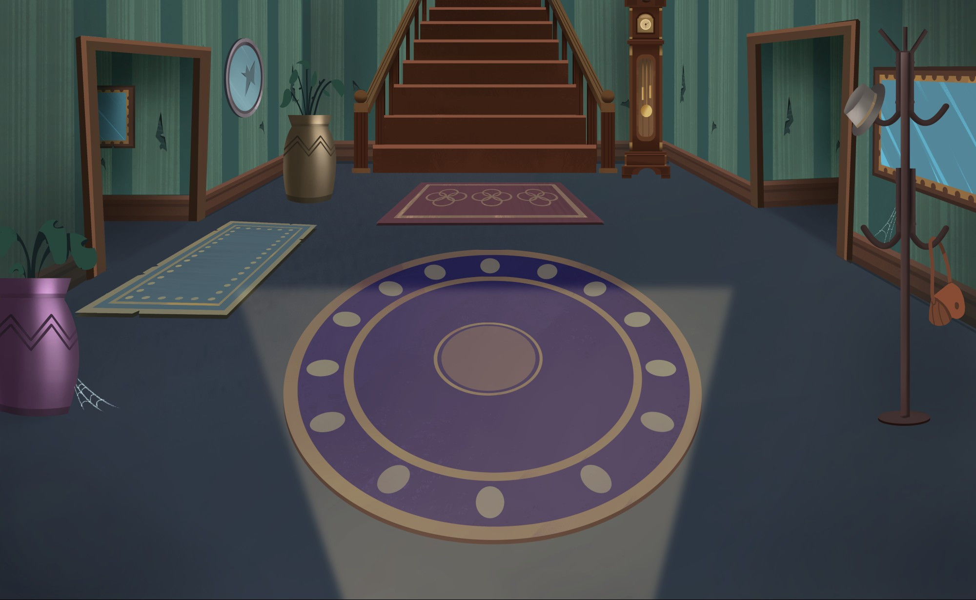 A haunted mansion from #inanimateinsanity .  This is the entrance and main hall of the mansion.
