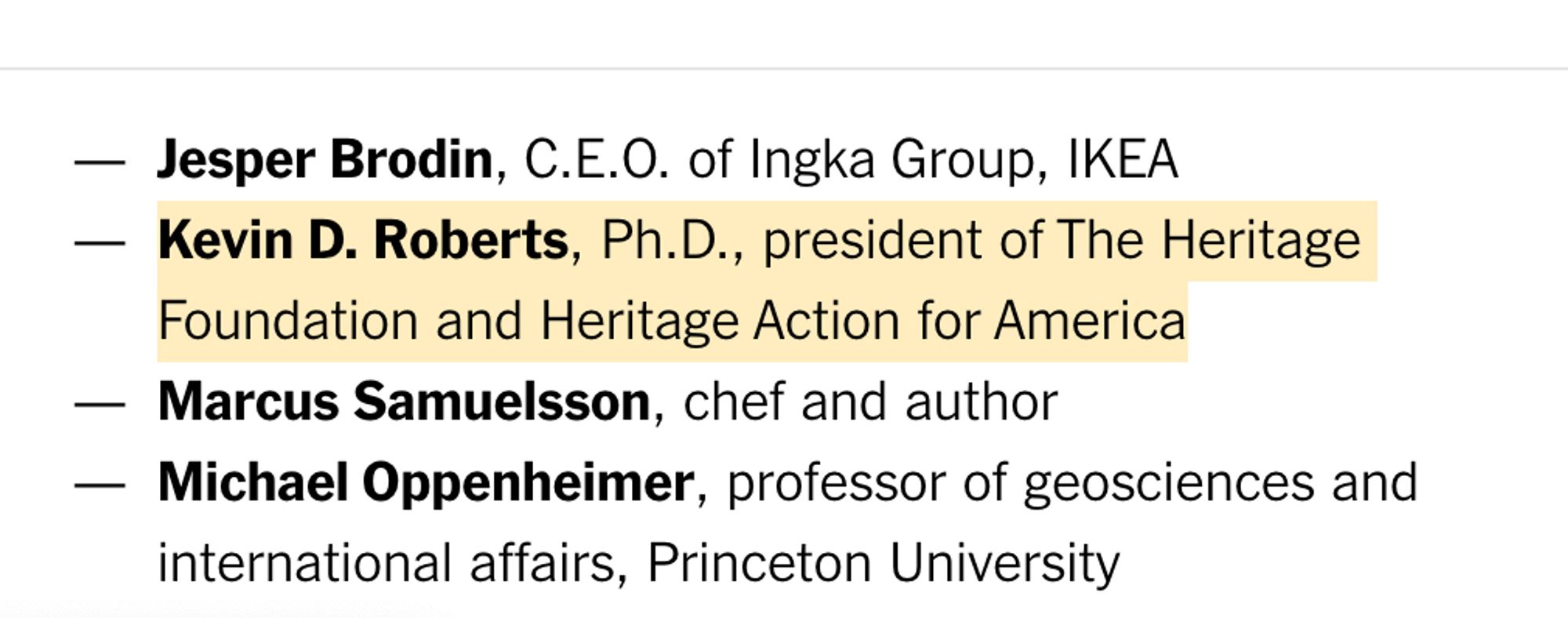 A list of confirmed speakers including Kevin Roberts, the president of the fucking Heritage Foundation