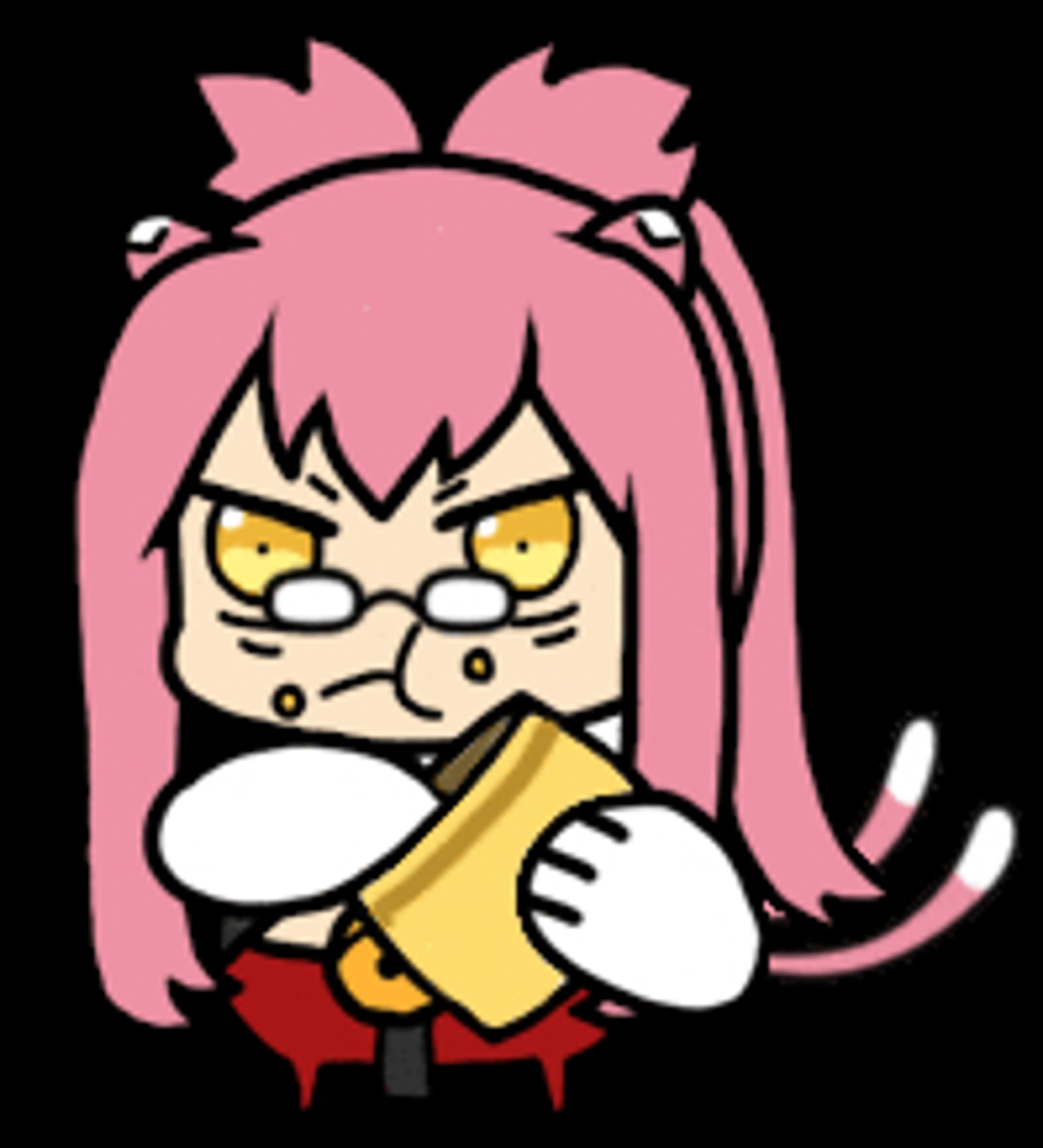 Kokonoe from Blazblue, eating chips