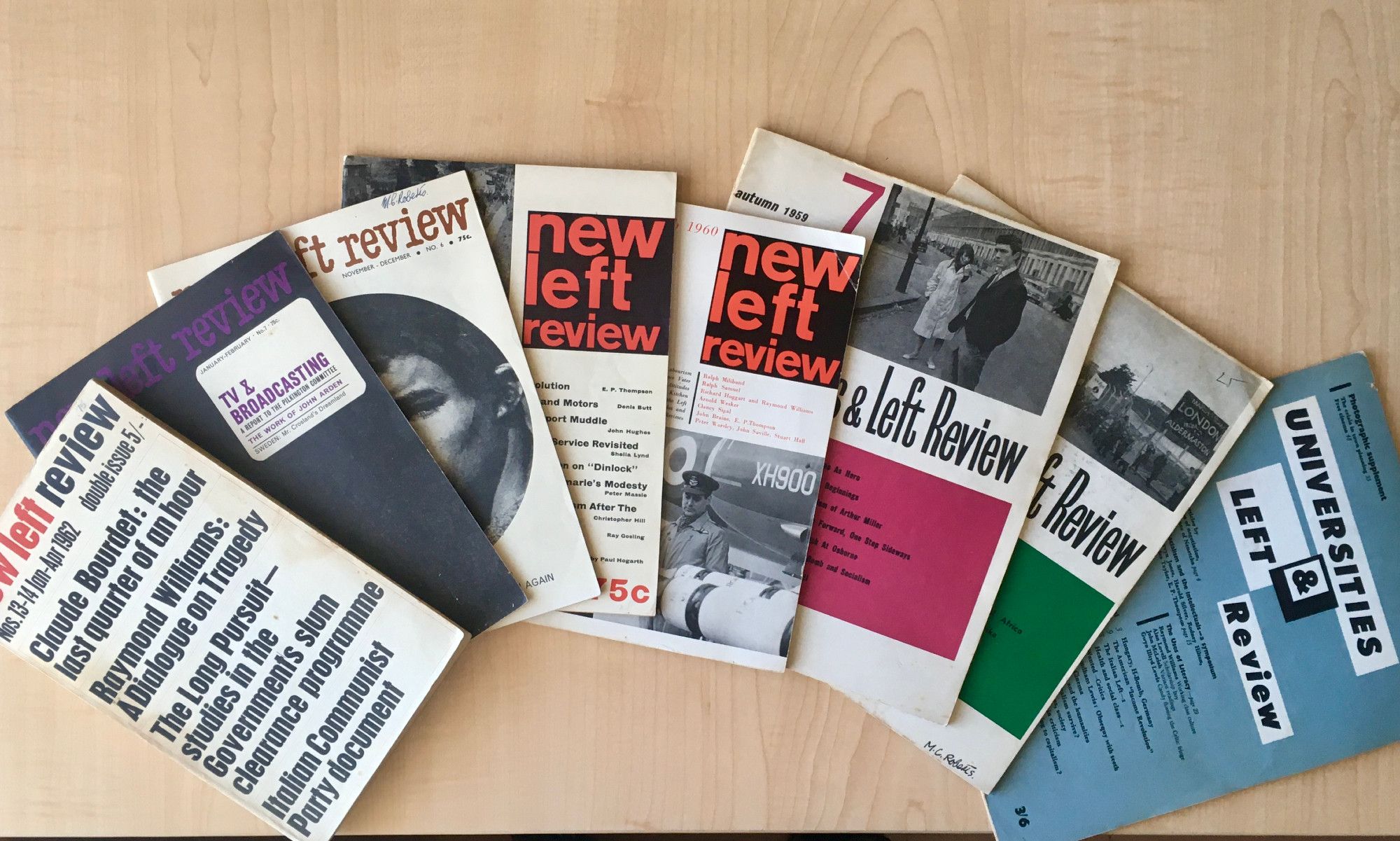 8 issues of New Left Review from the late 1950s and early 1960s.