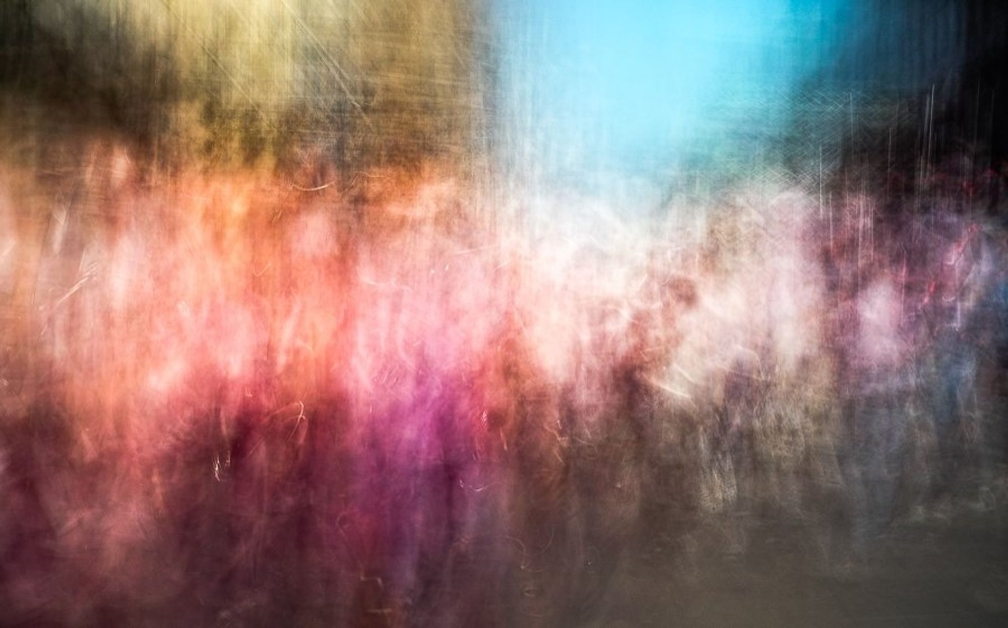 blurred abstract urban landscape, figments of memory, intentional camera movement street photography