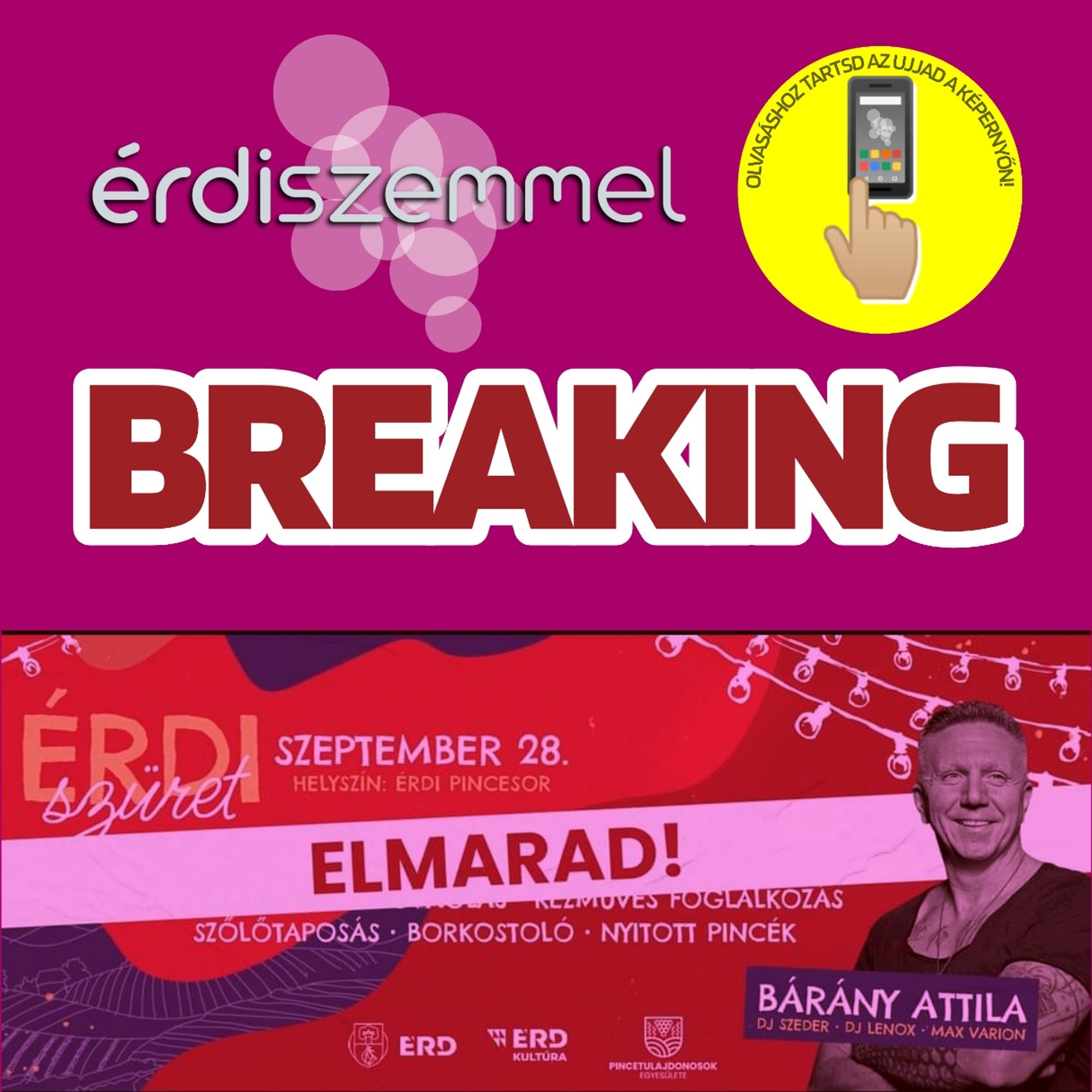 Breaking: elmarad az Érdi Szüret