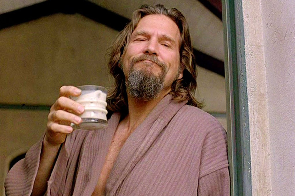Jeff Bridges as "The Dude" from The Big Lebowski.