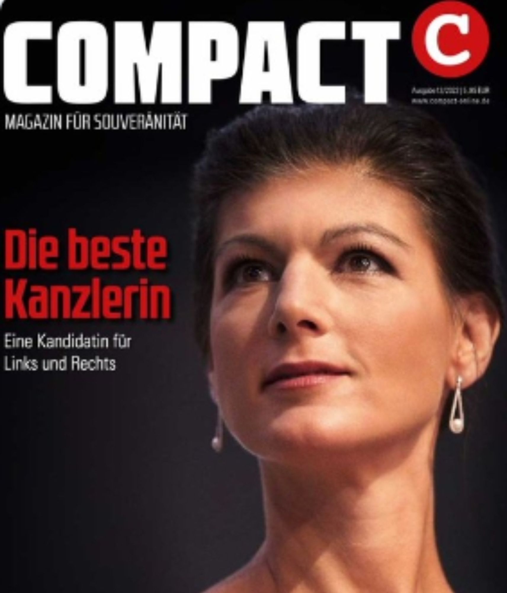 Titelblatt des rechtsextremen Compact Magazins mit Sahra Wagenknecht auf dem Cover und dem Titel "Die beste Kanzlerin"