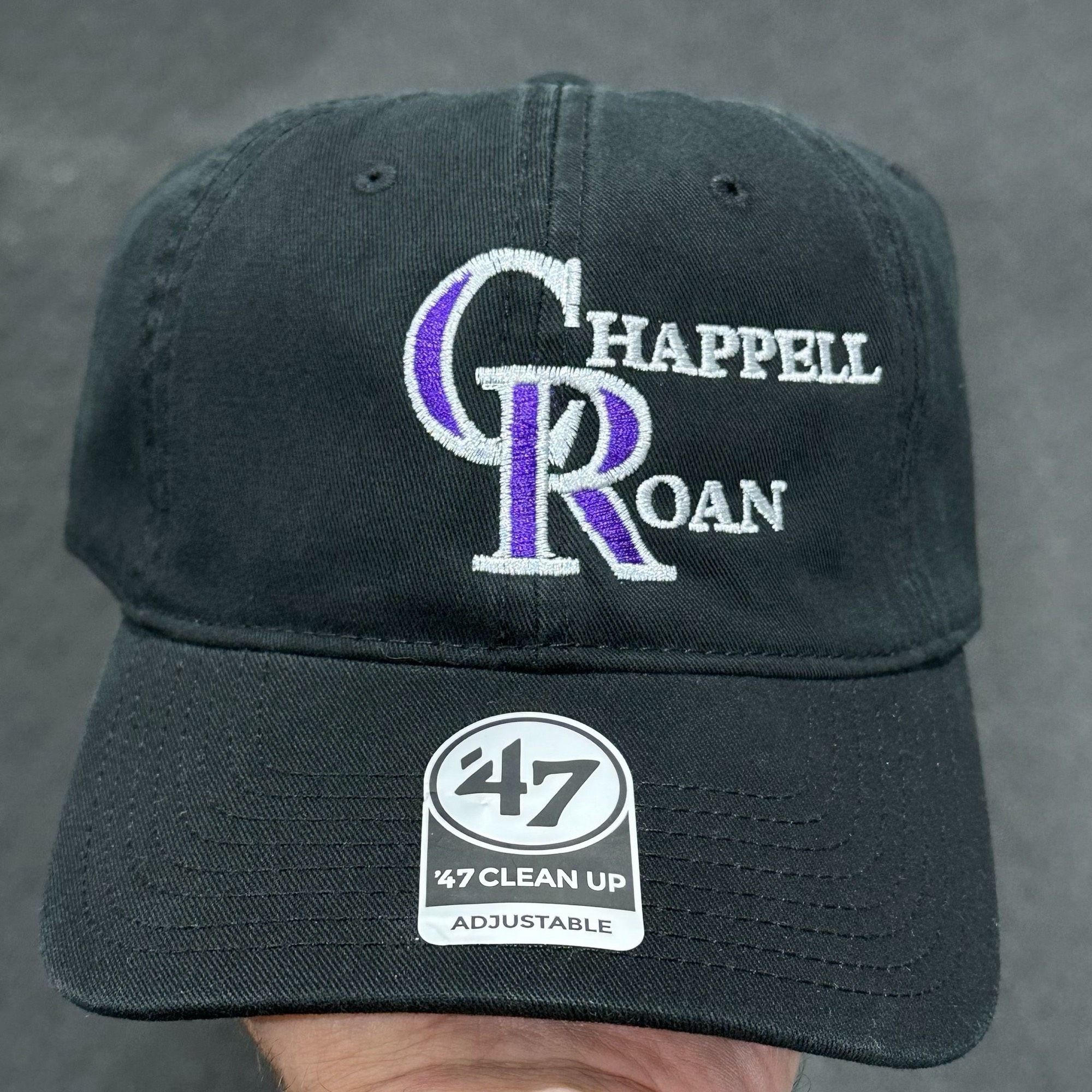 A Colorado Rockies hat someone had specially embroidered to say Chappell Roan.