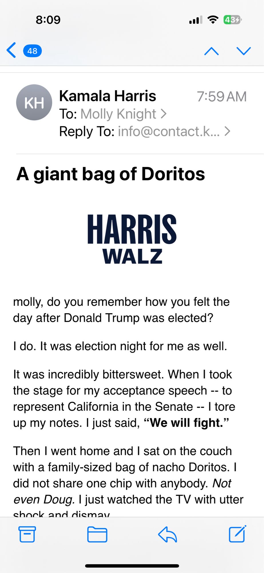 A GIANT BAG OF DORITOS