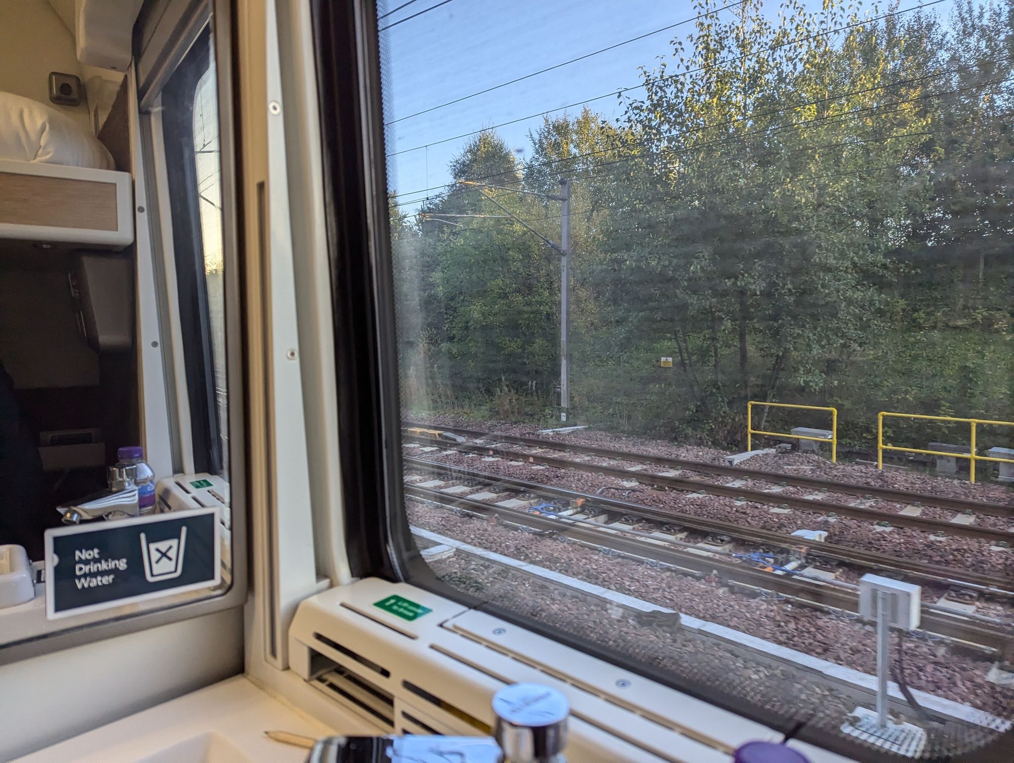 Sleeper train bedroom window