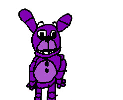 Artwork featuring Bonnie the Bunny, specifically the Bonzi Bonnie character created by Nikson. He has a goofy expression, characterized by heavily raised eyebrows and dilated pupils. The background is plain white.