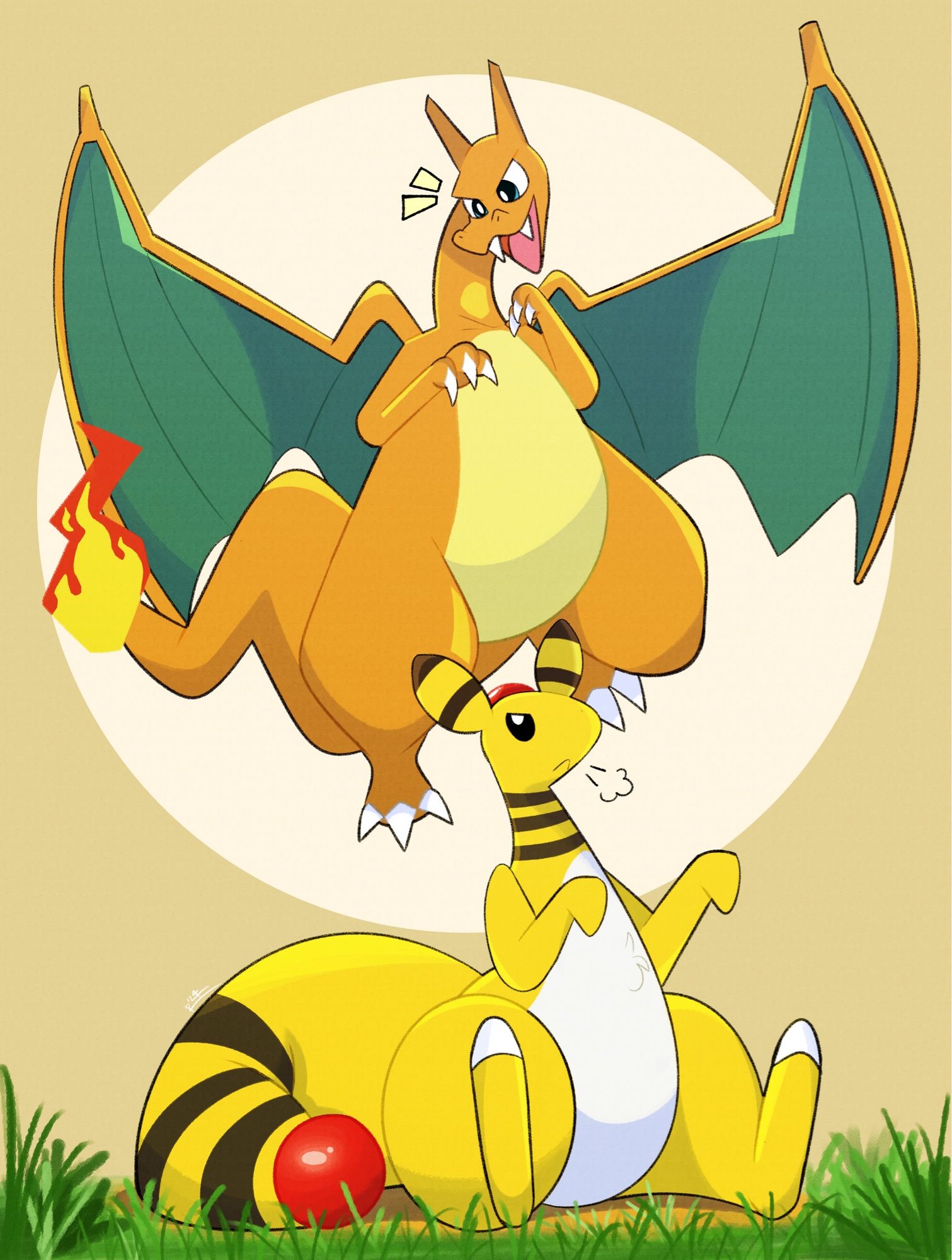 Charizard and Ampharos should get along