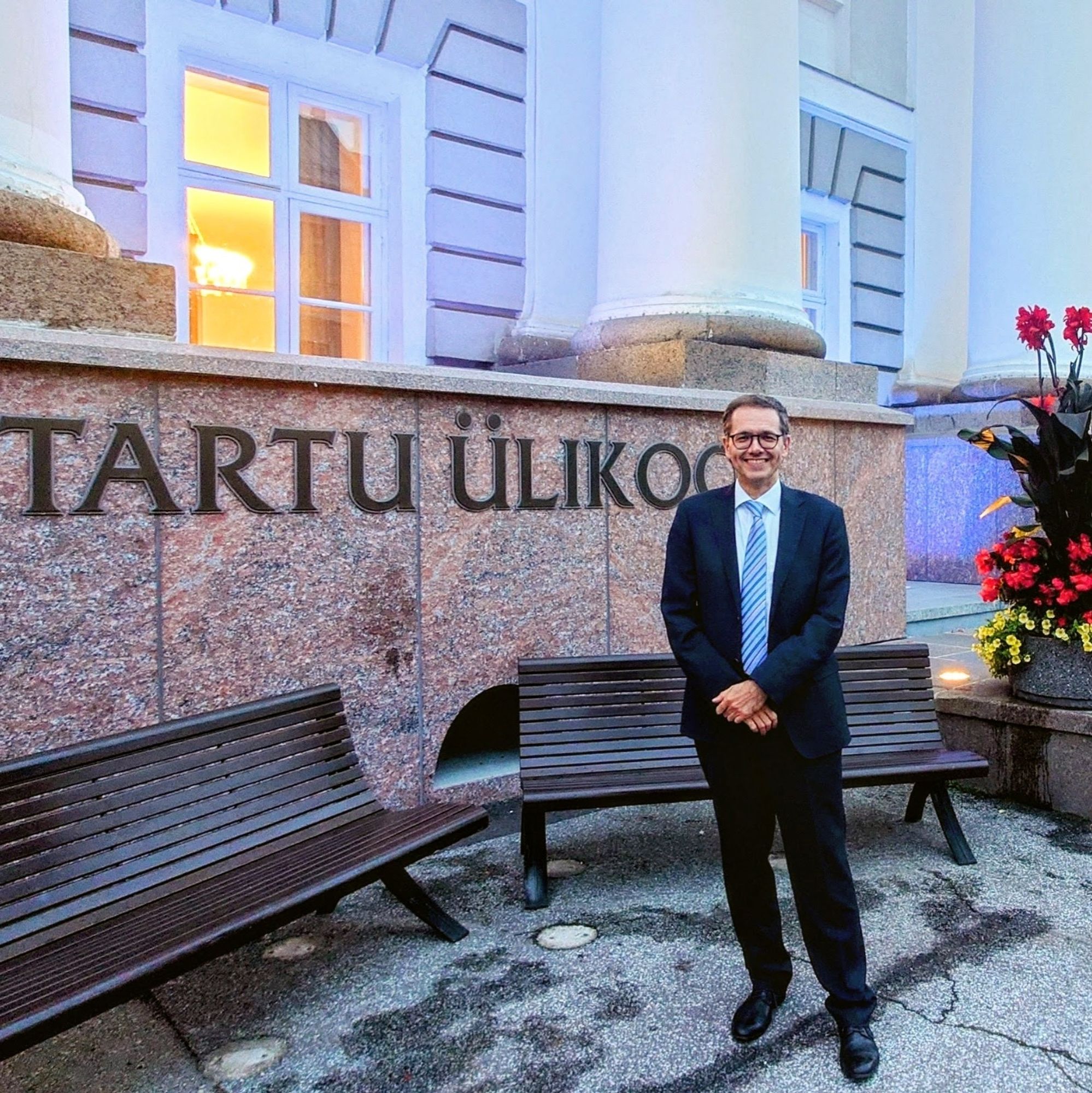 In front of the University of Tartu main building