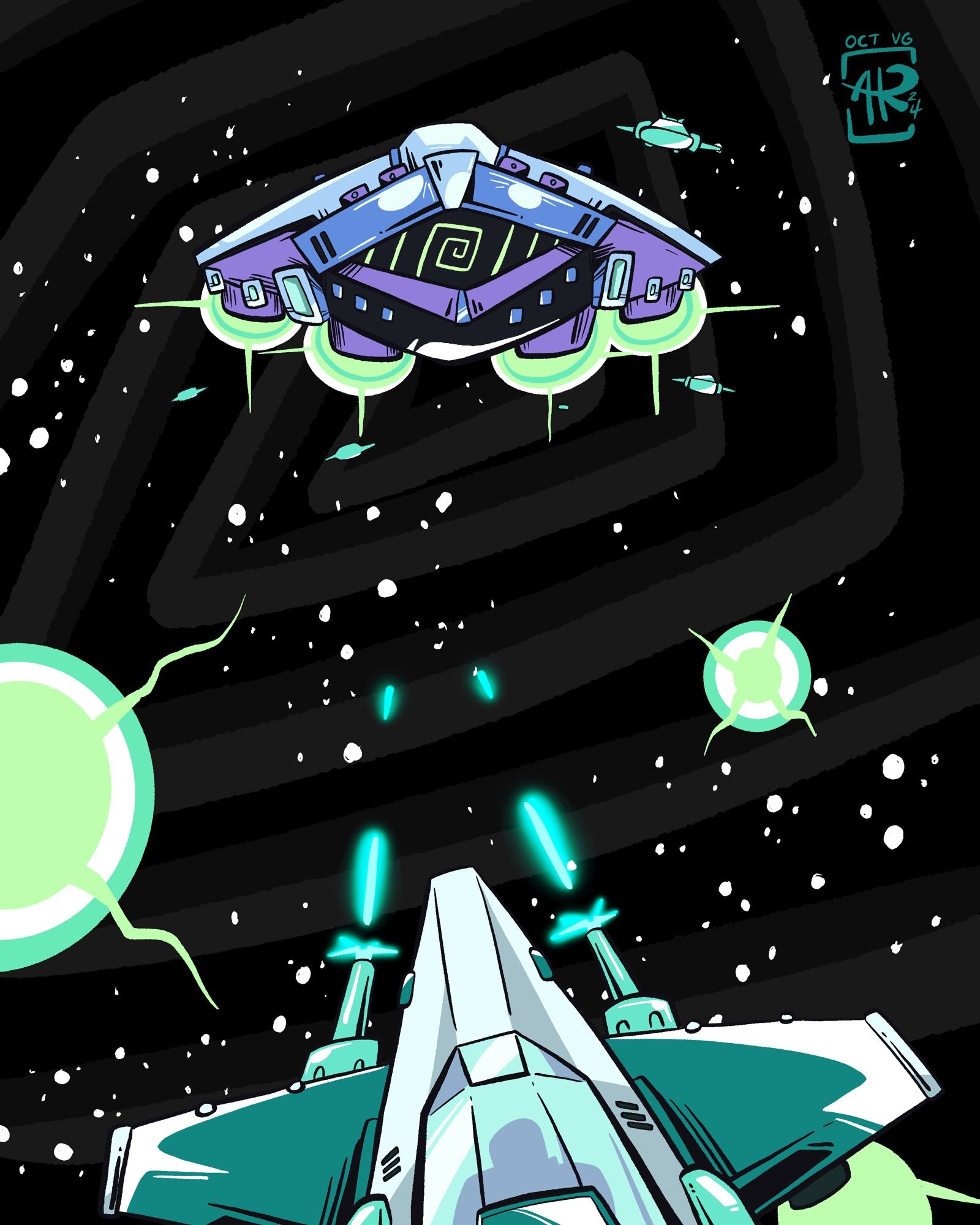 Polybius spaceship action