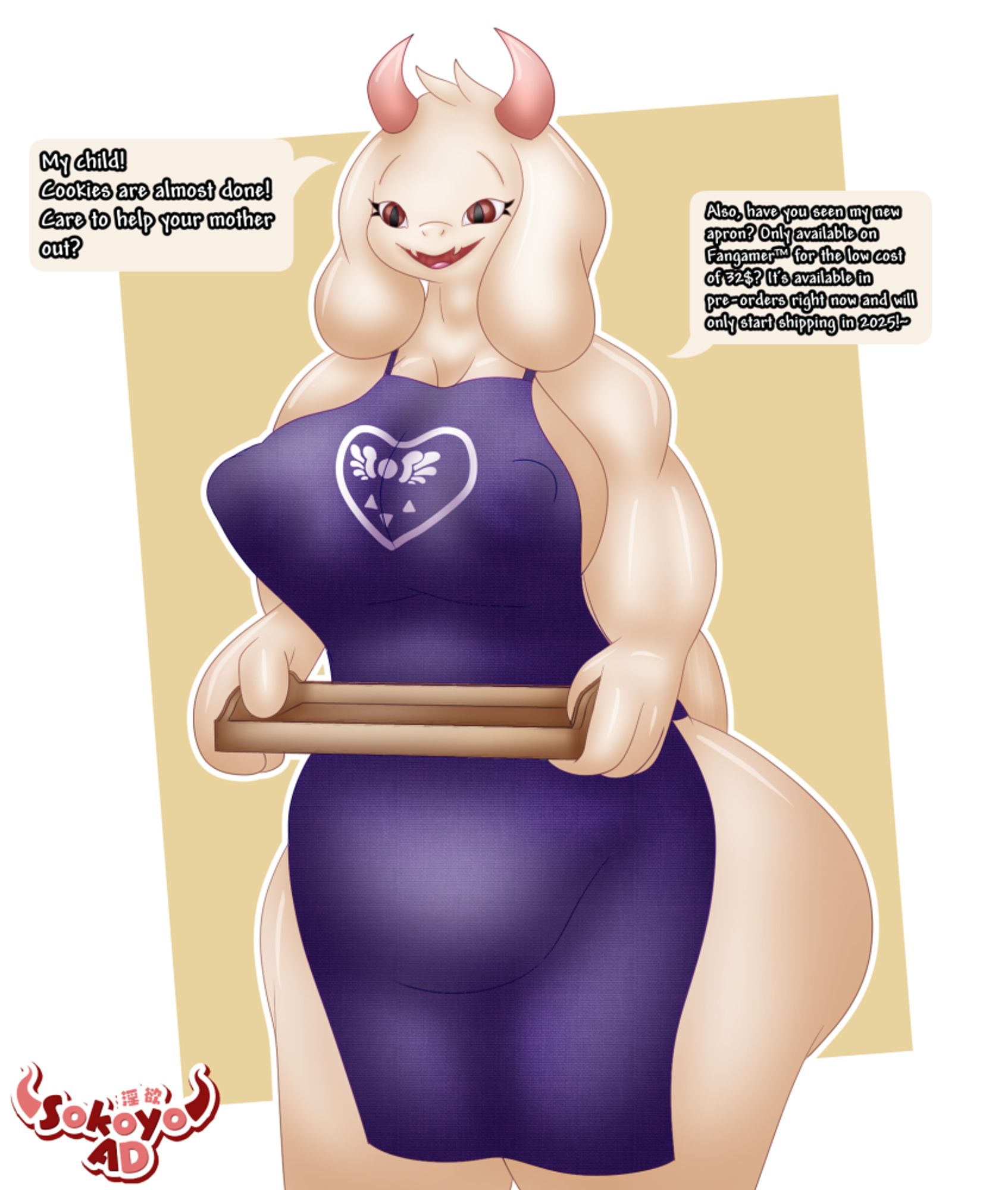 Toriel with Fangamer Apron drawing