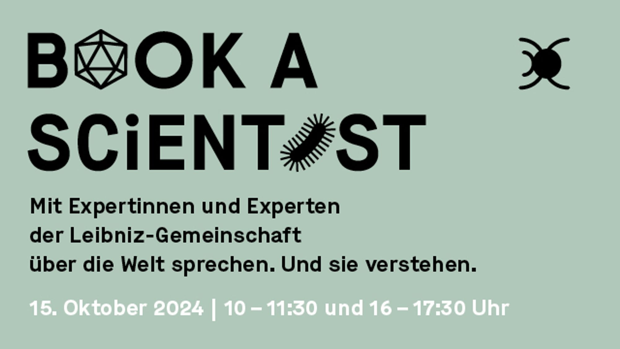 Plakat für "Book a Scientist" 2024